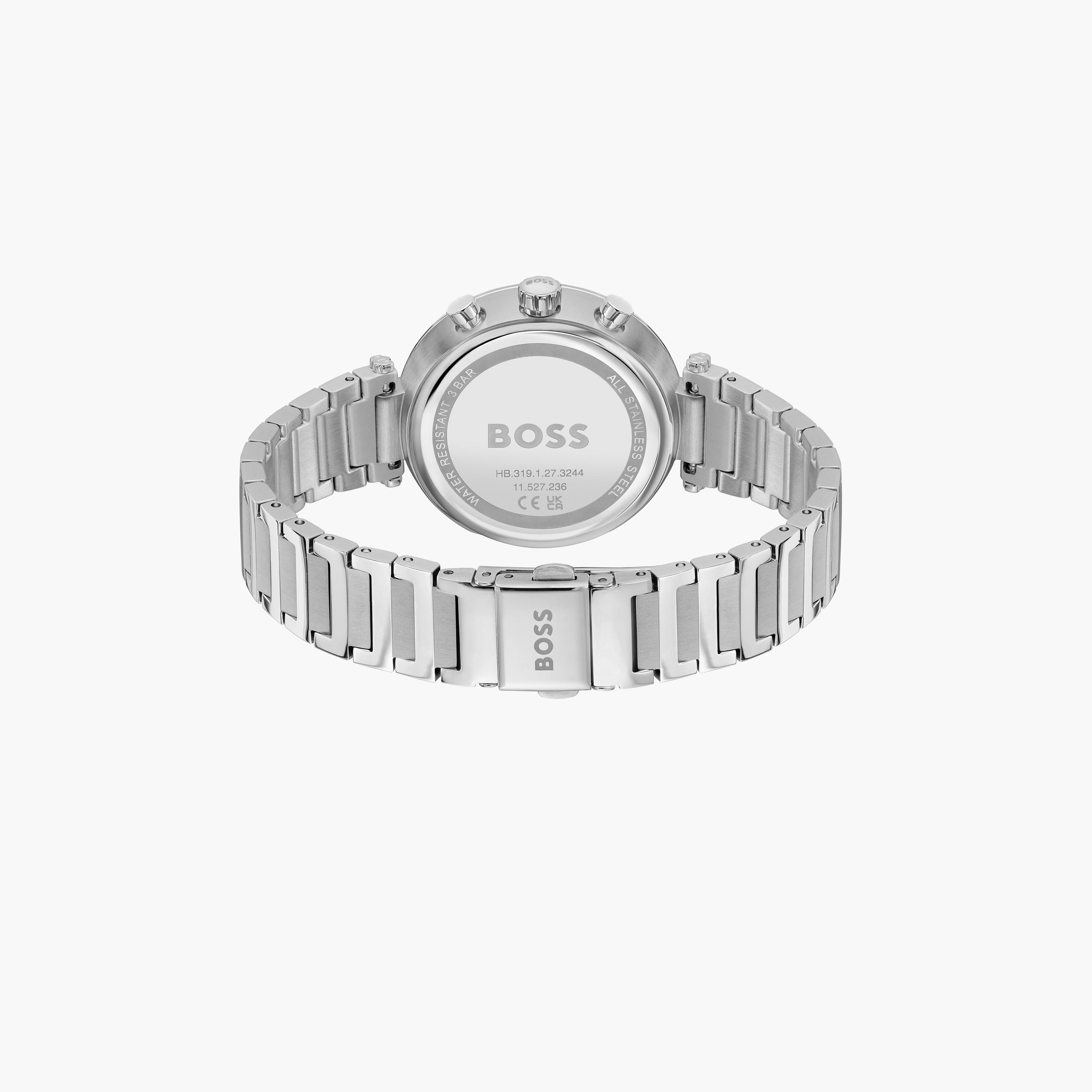 هوغو بوس-  ساعة نسائية كرونوغراف سوار ستانلس ستيل بقطر 36 مم باللون الأزرق | 1502773-women-watchesandjewellery-watches-image-3