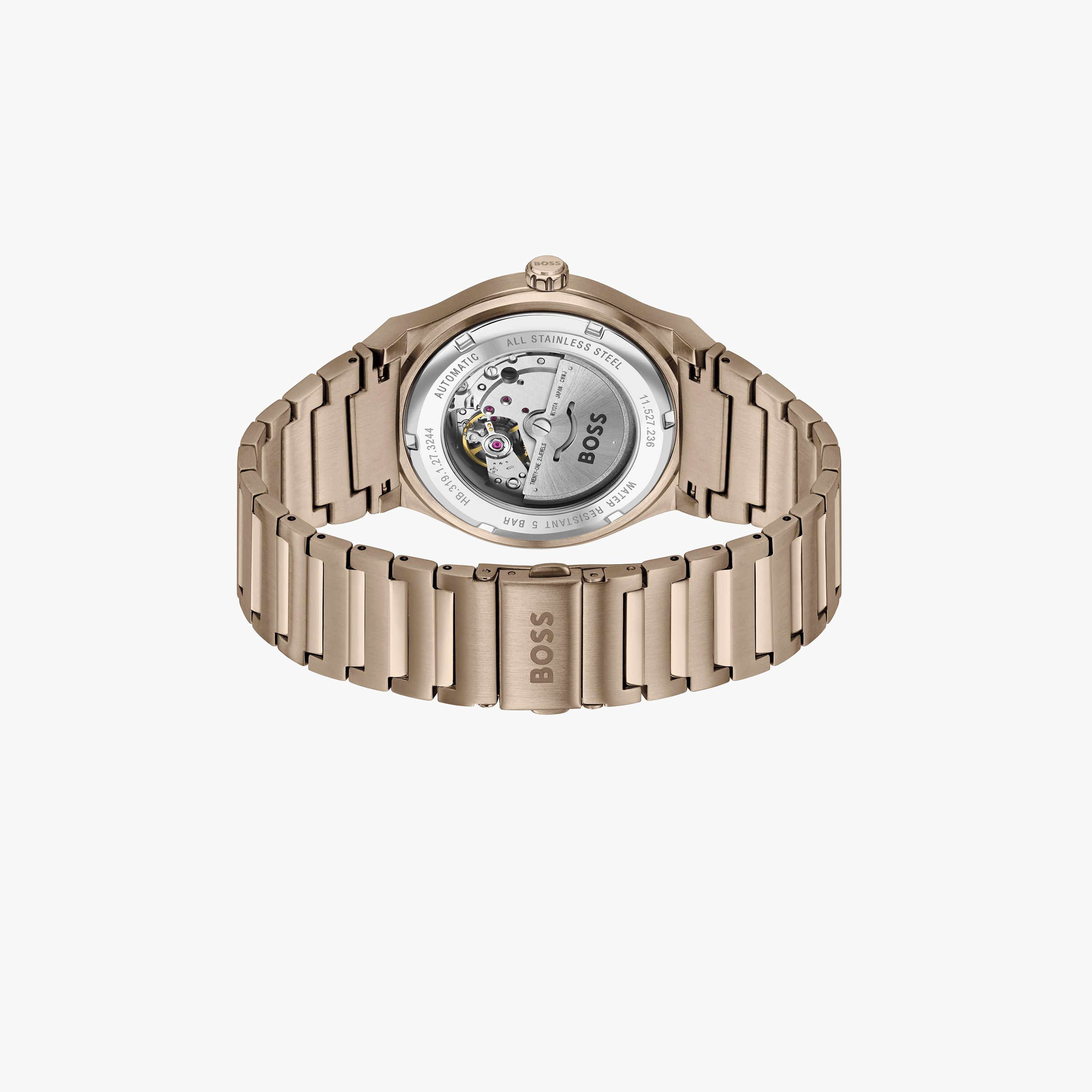 هوغو بوس-  ساعة رجالية 41 مم أوتوماتيكية باللون الأخضر سوار ستانلس ستيل | 1514184-men-watchesandjewellery-watches-image-3