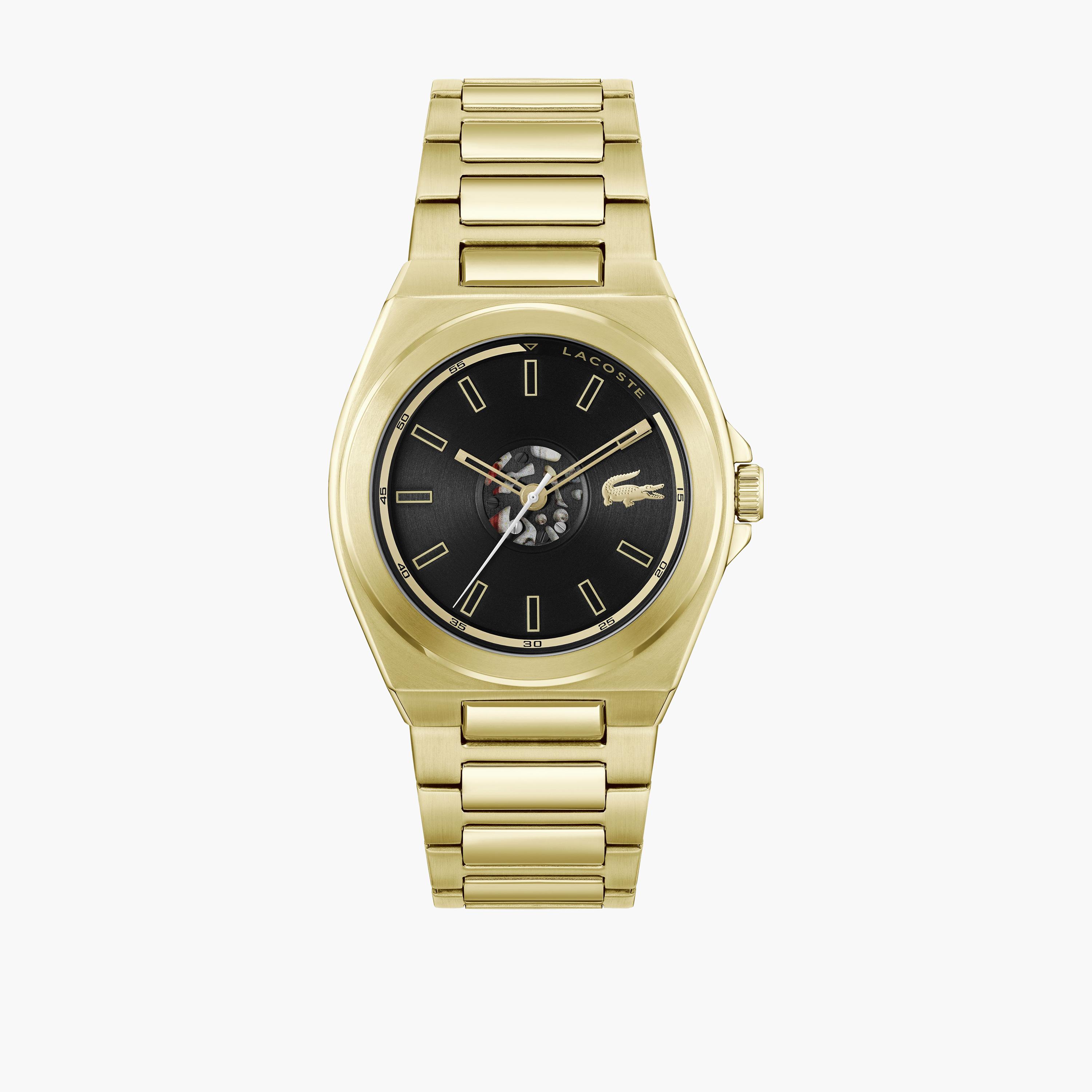 لاكوست-  ساعة تناظرية رجالية سوار ستانلس ستيل مقاس 42 مم سوداء | 2011337-men-watchesandjewellery-watches-image-1