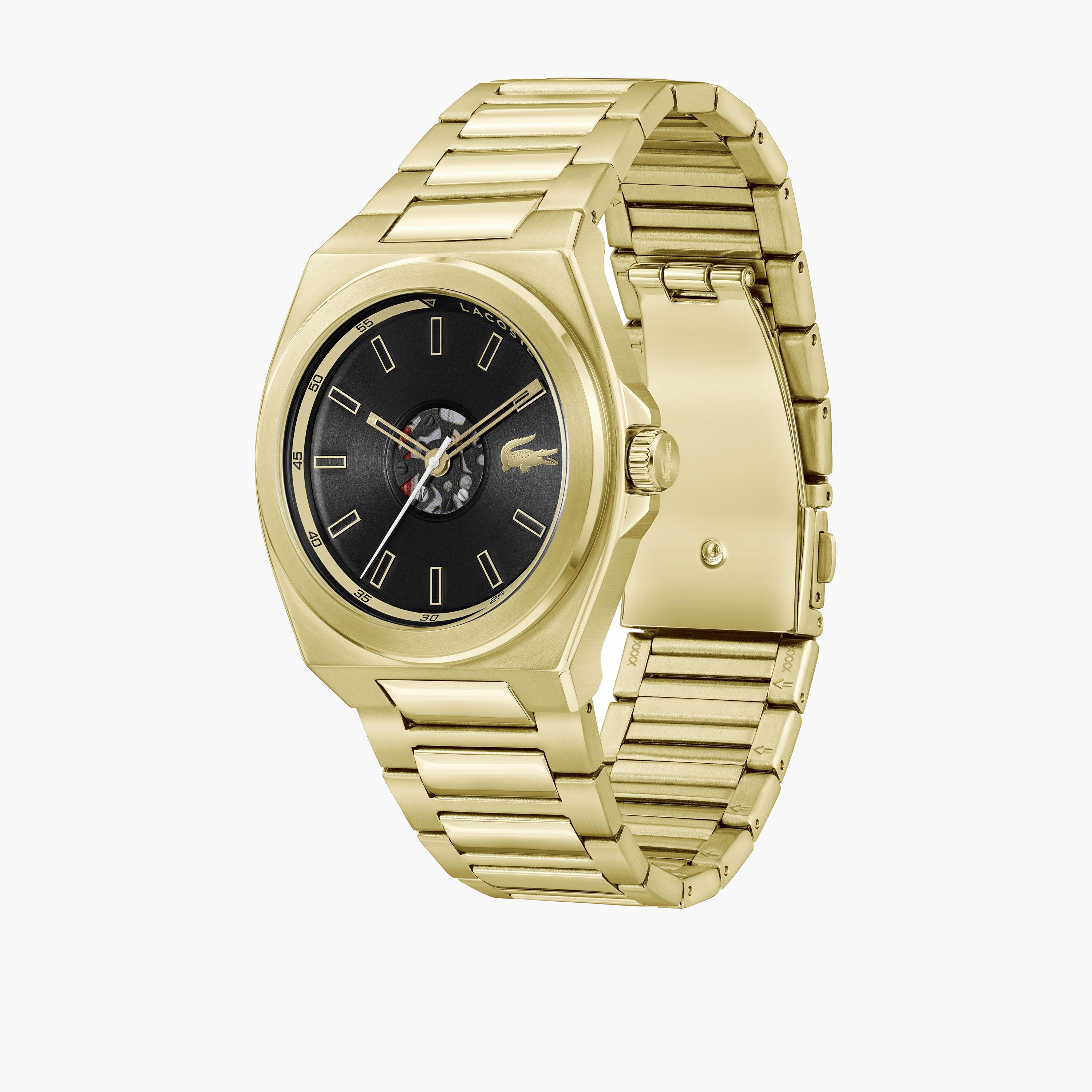 لاكوست-  ساعة تناظرية رجالية سوار ستانلس ستيل مقاس 42 مم سوداء | 2011337-men-watchesandjewellery-watches-image-2