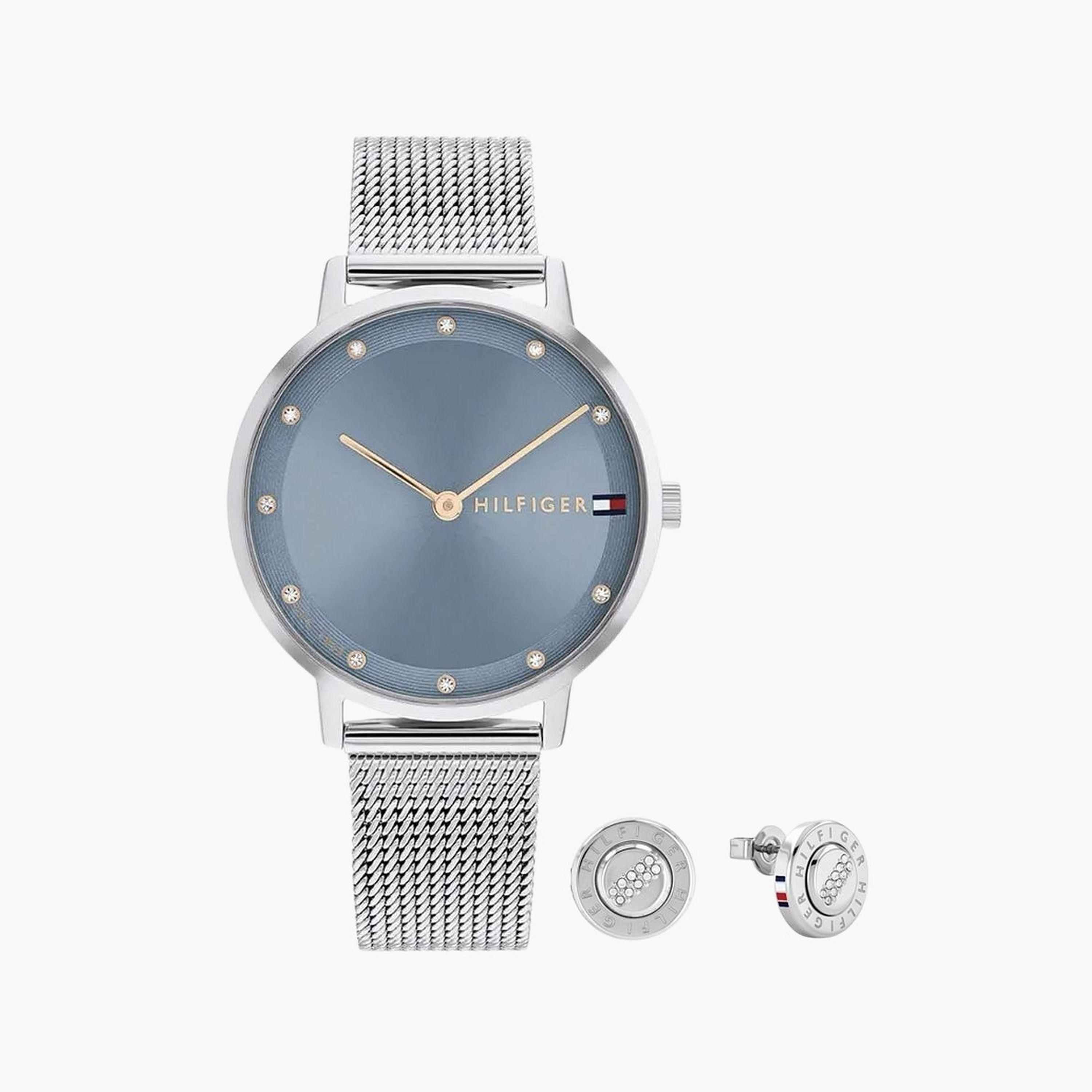 تومي هيلفيغر-  ساعة نسائية سوار ستانلس ستيل بقطر 35 مم باللون الأزرق | 2770160-women-watchesandjewellery-watches-image-1