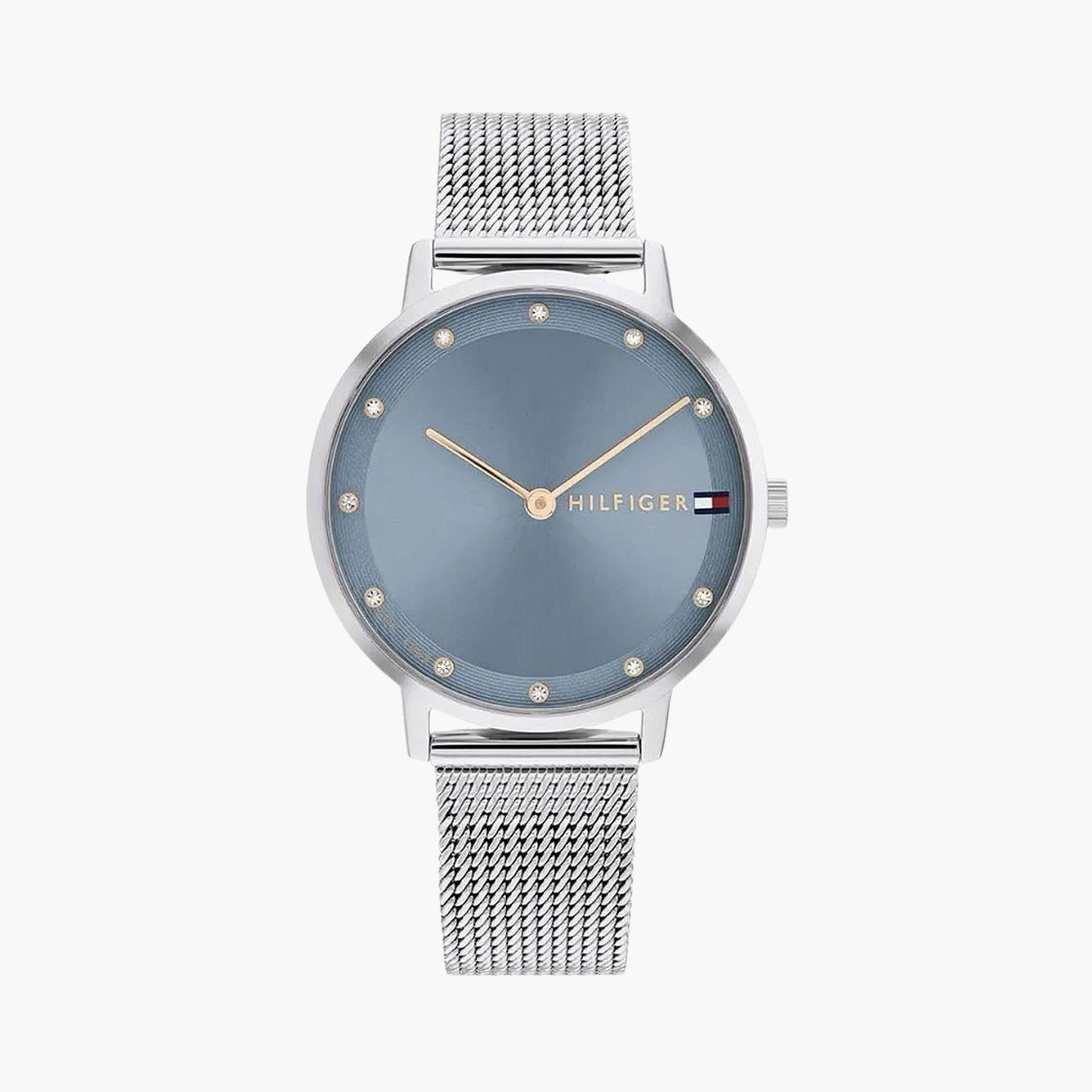 تومي هيلفيغر-  ساعة نسائية سوار ستانلس ستيل بقطر 35 مم باللون الأزرق | 2770160-women-watchesandjewellery-watches-image-2