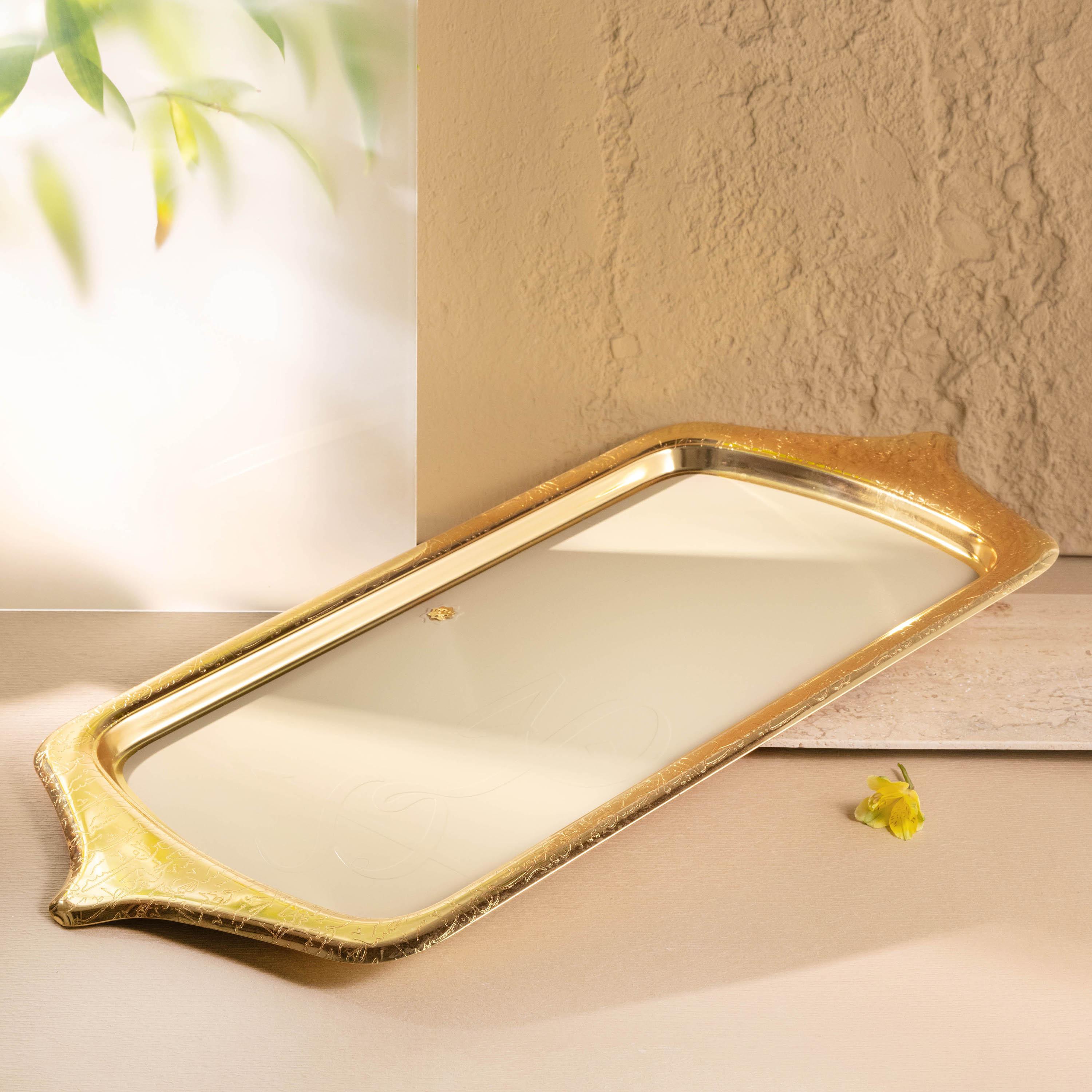 Jiwar Embossed Serving Tray with Handles-household-dining-serveware-servingtrays-image-3