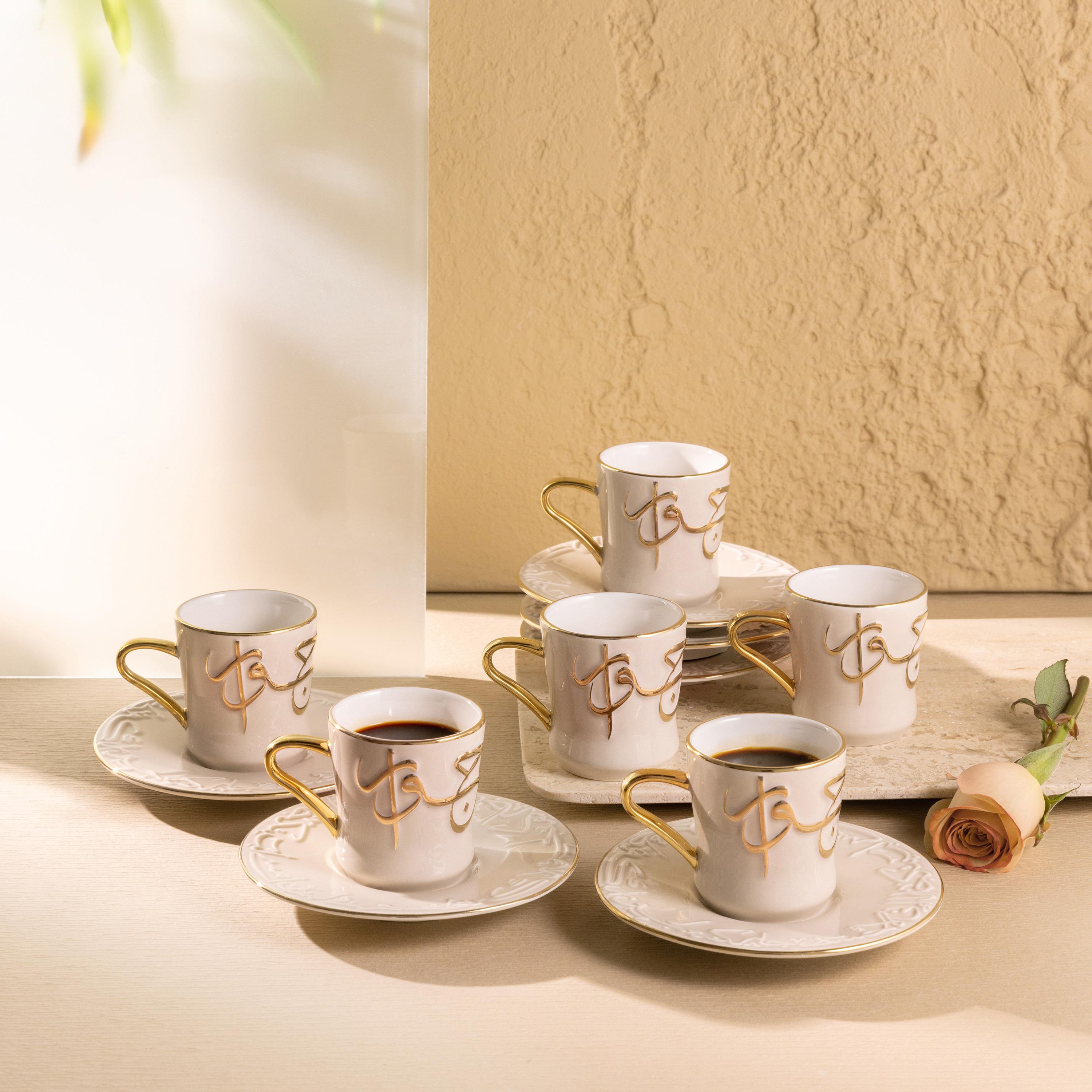 طقم فناجين شاي وصحون بورسلان 12 قطعة جيوار من أوتانتيك - 80 مل-household-dining-teaandcoffee-teaandcoffeesets-image-6