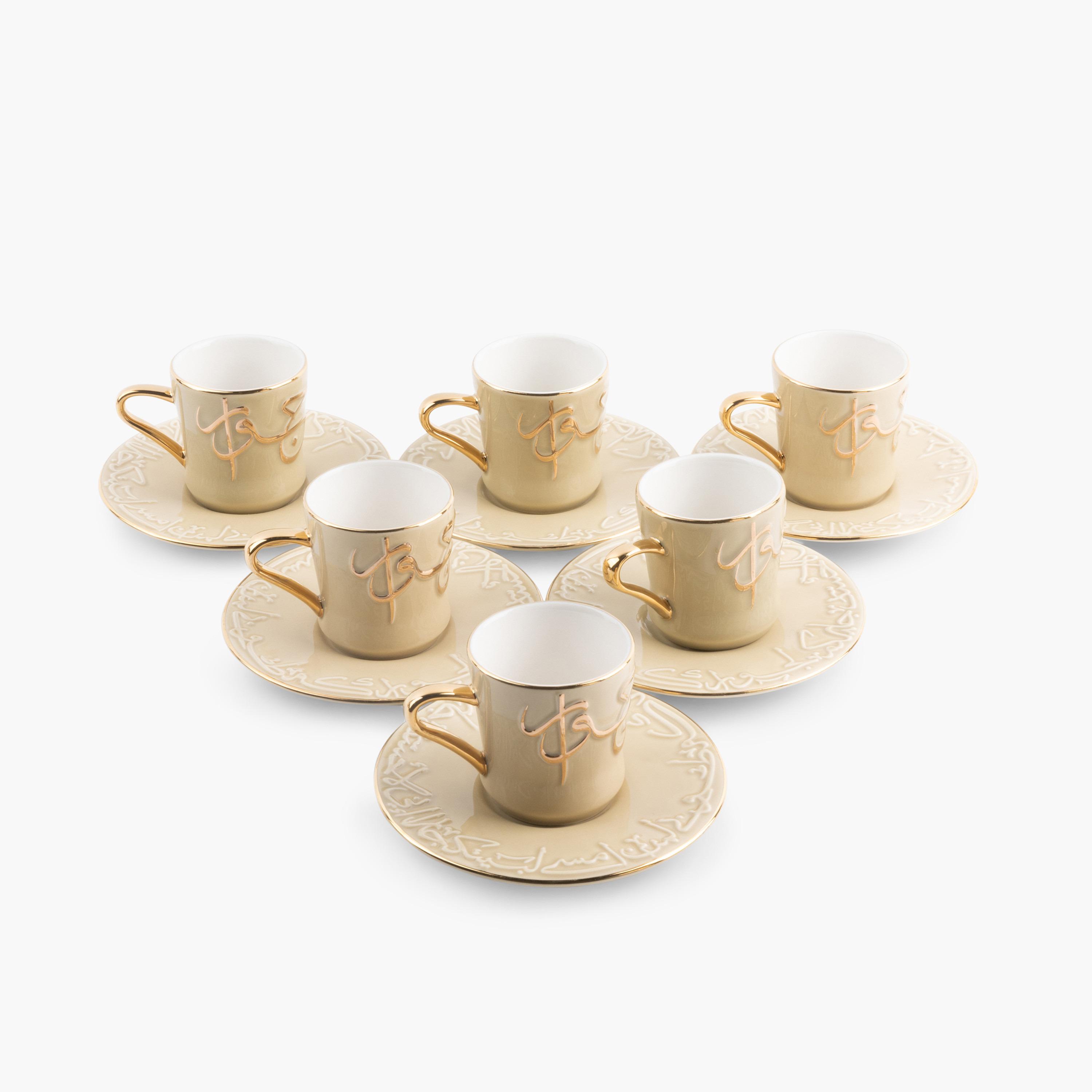 Jiwar 12-Piece Porcelain Cup and Saucer Set-household-dining-teaandcoffee-teaandcoffeesets-image-2