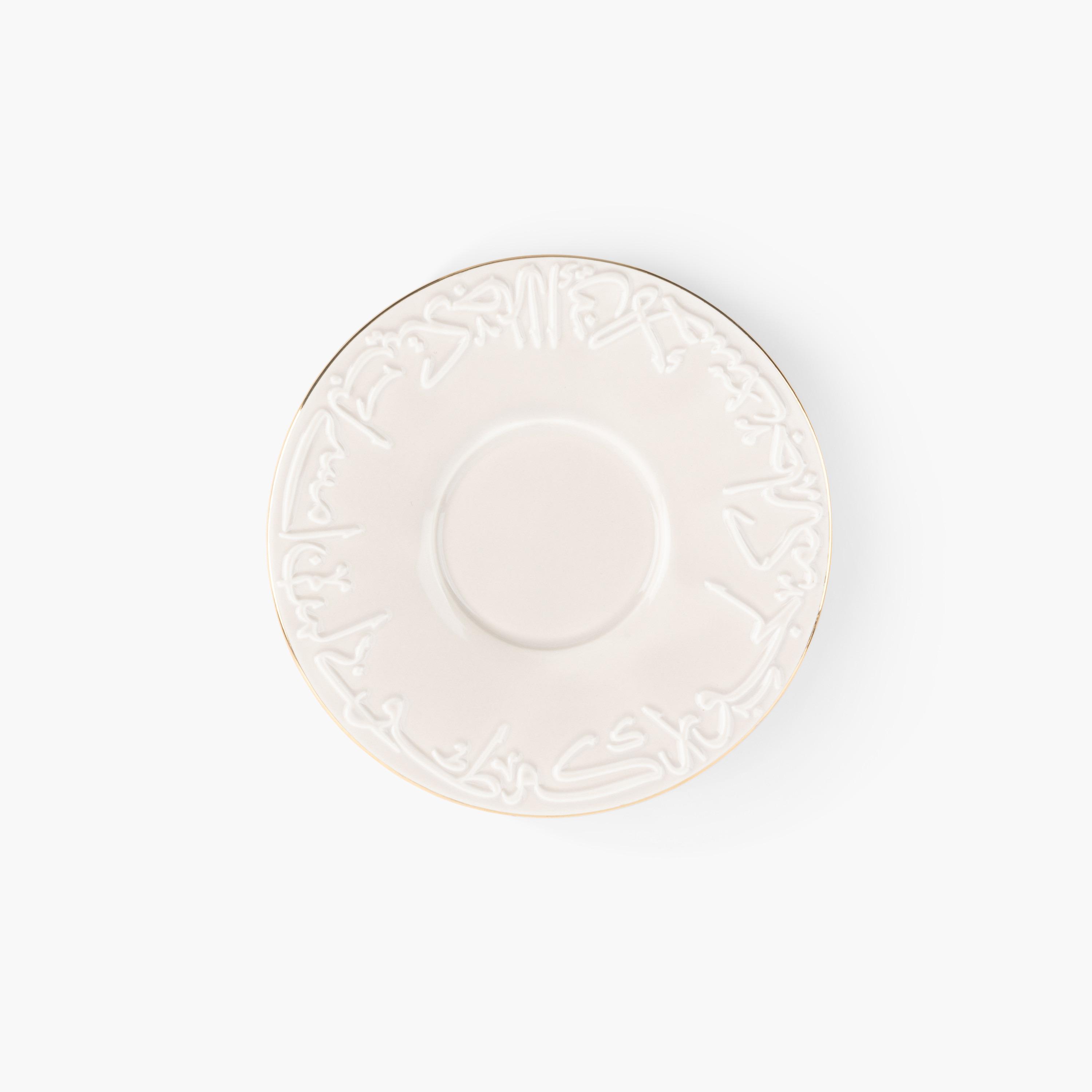 طقم فناجين شاي وصحون بورسلان بنقوش كاليجرافي 12 قطعة جيوار من أوتانتيك - 200 مل-household-dining-teaandcoffee-teaandcoffeesets-image-2