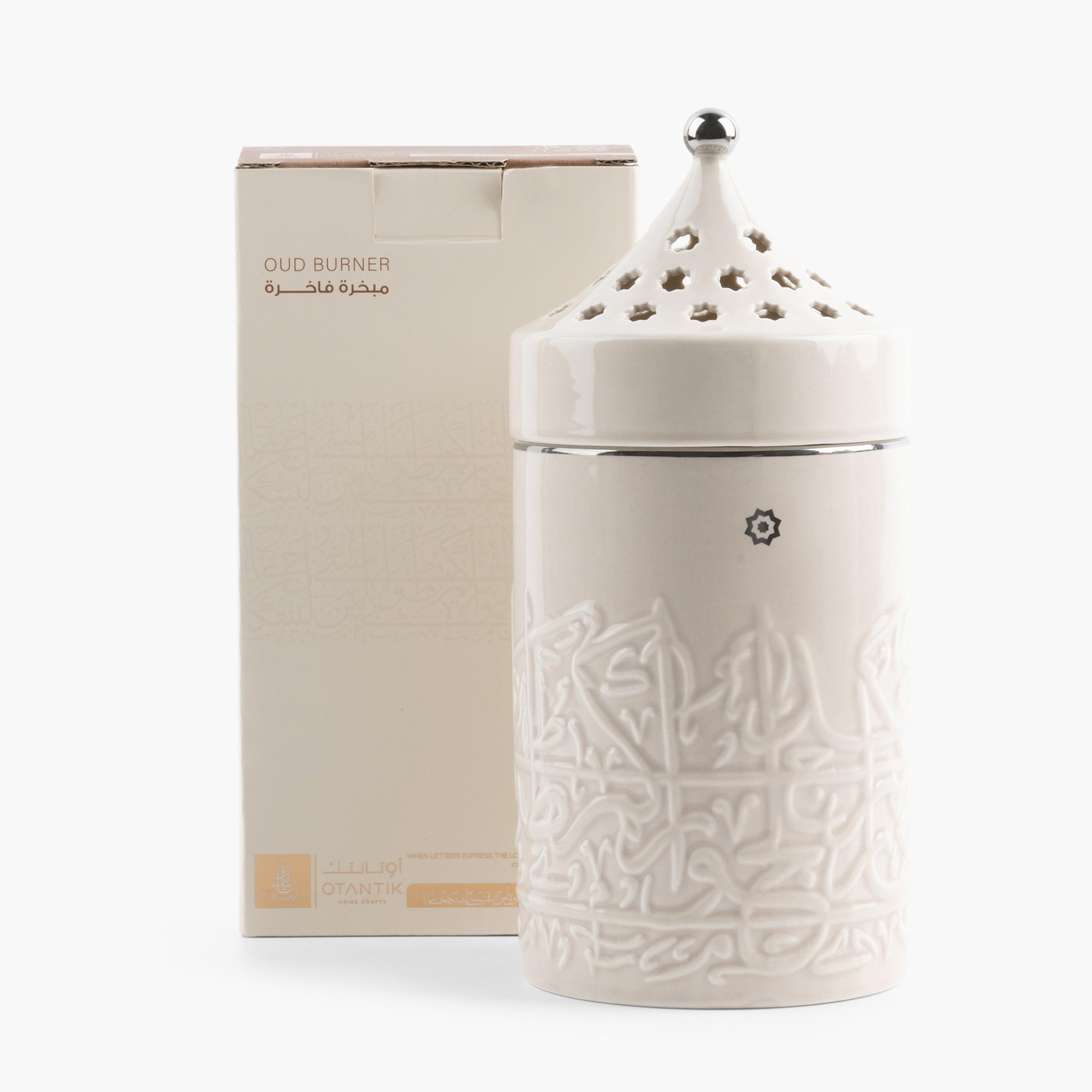 Asalah Textured Incense Burner - 10x10x20 cms-household-homefragrance-burners-image-1