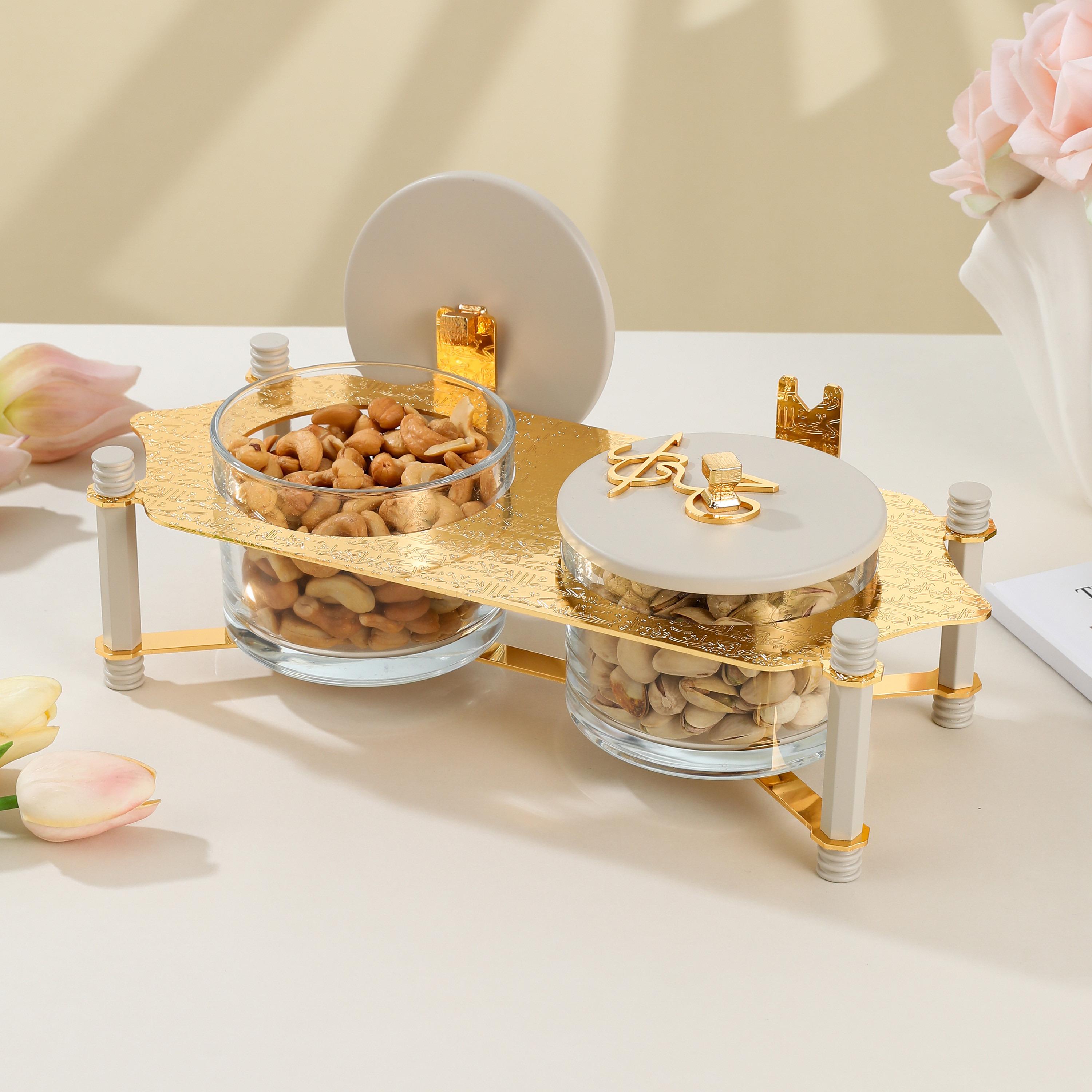 Jiwar Nut Serving Bowl with Lid and Tray-household-dining-serveware-chipsanddip-image-2