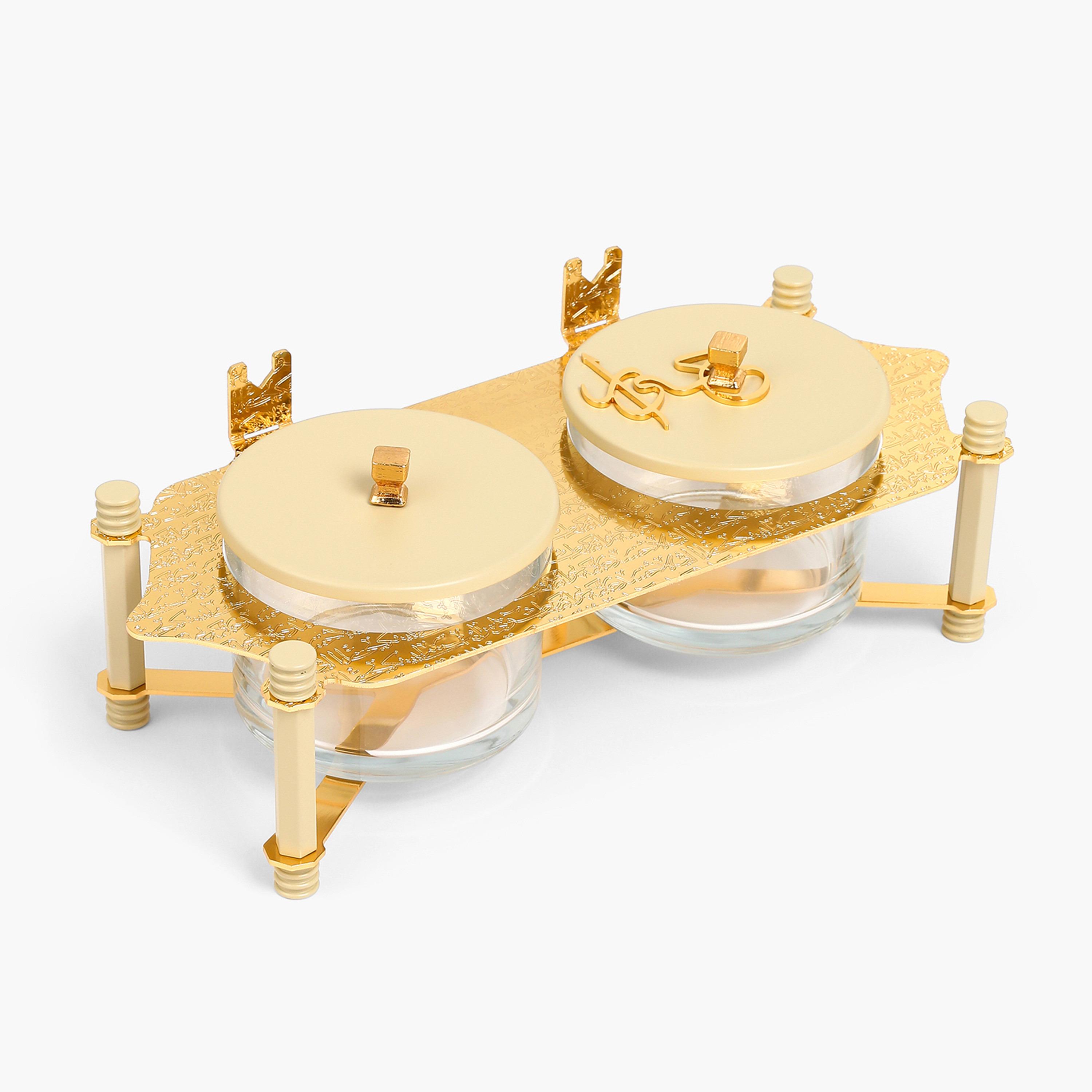 Jiwar Nut Serving Bowl with Lid and Tray-household-dining-serveware-chipsanddip-image-1