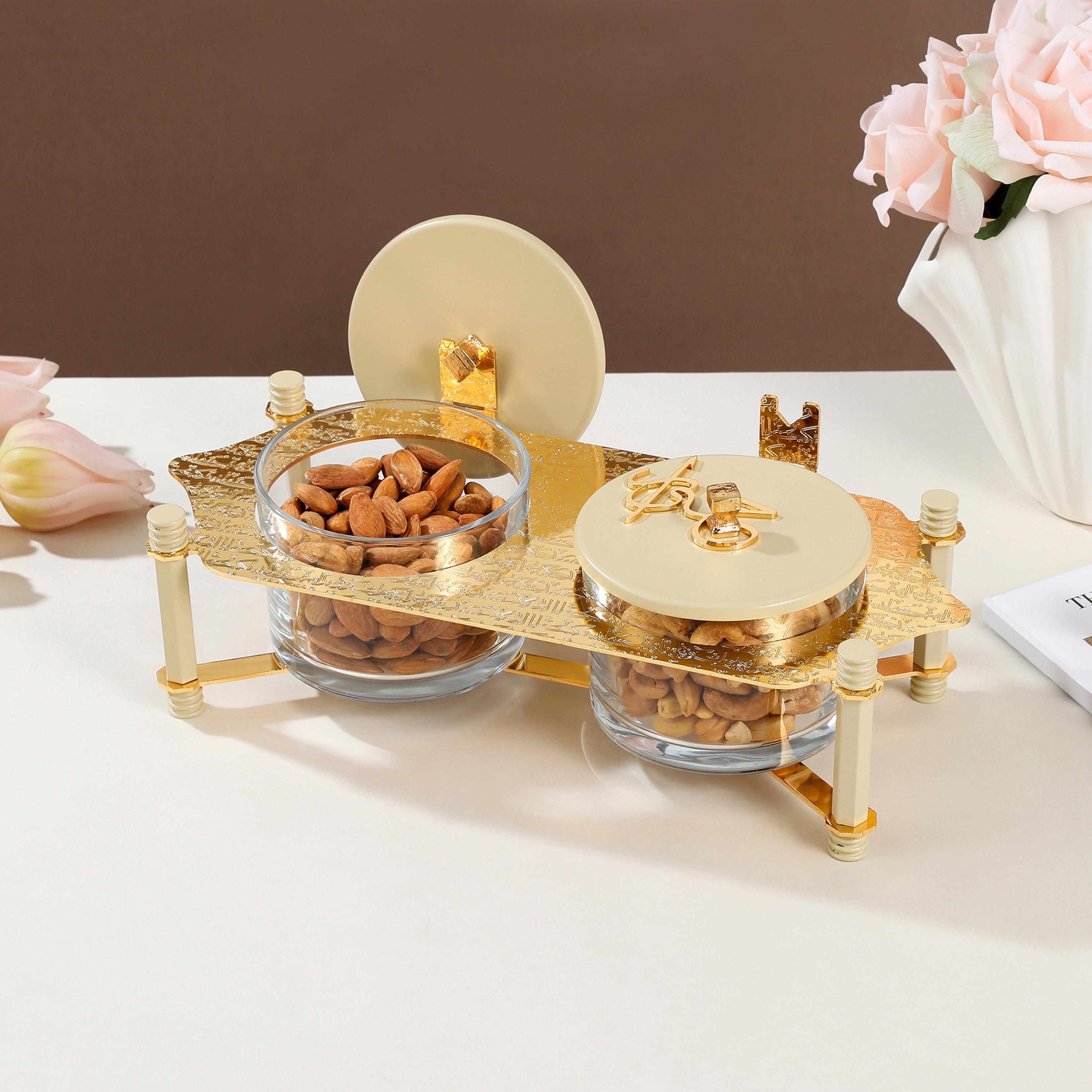 Jiwar Nut Serving Bowl with Lid and Tray-household-dining-serveware-chipsanddip-image-2
