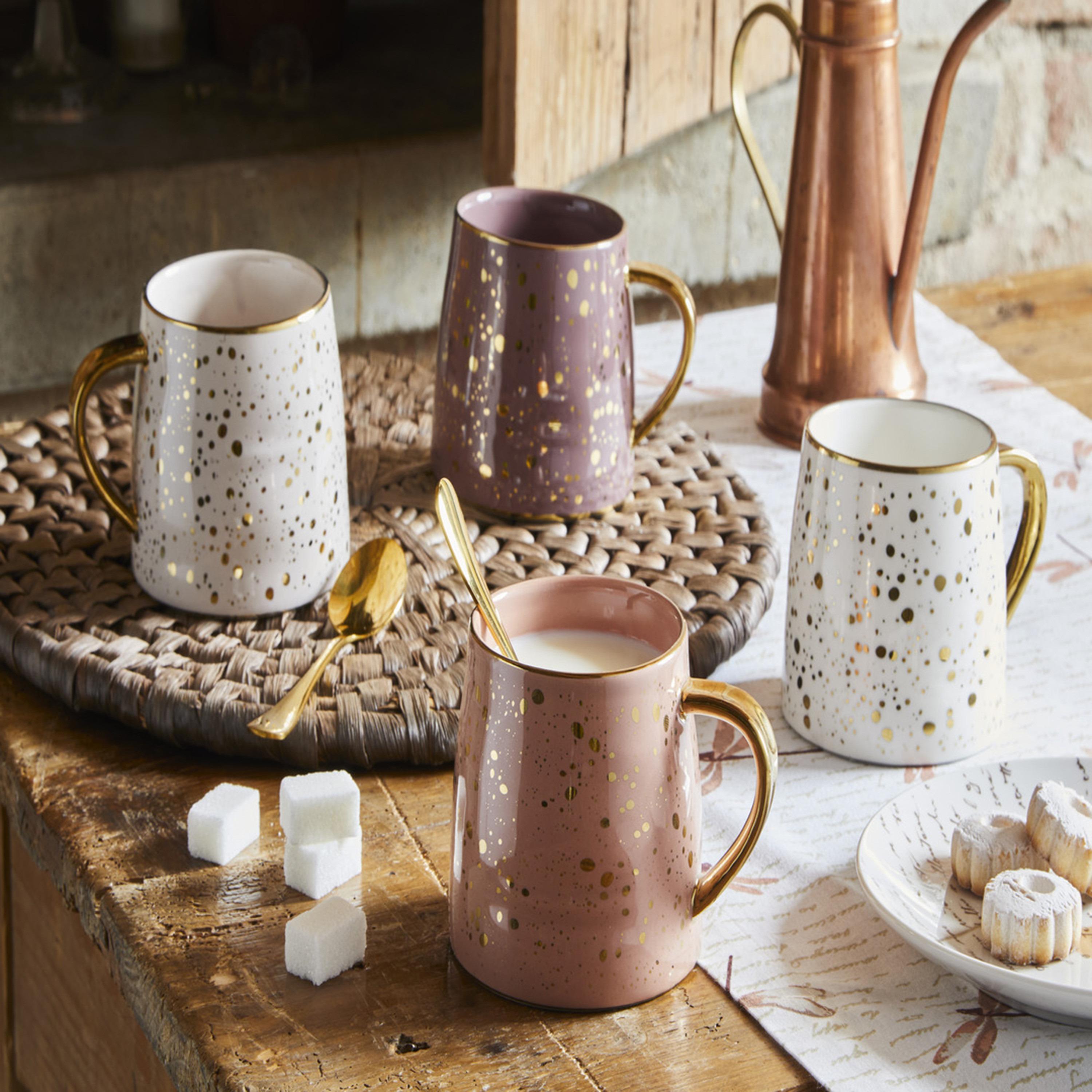 Des Arts Chic 4-Piece Porcelain Mug Set - 340 ml-household-dining-teaandcoffee-mugsandcups-image-2