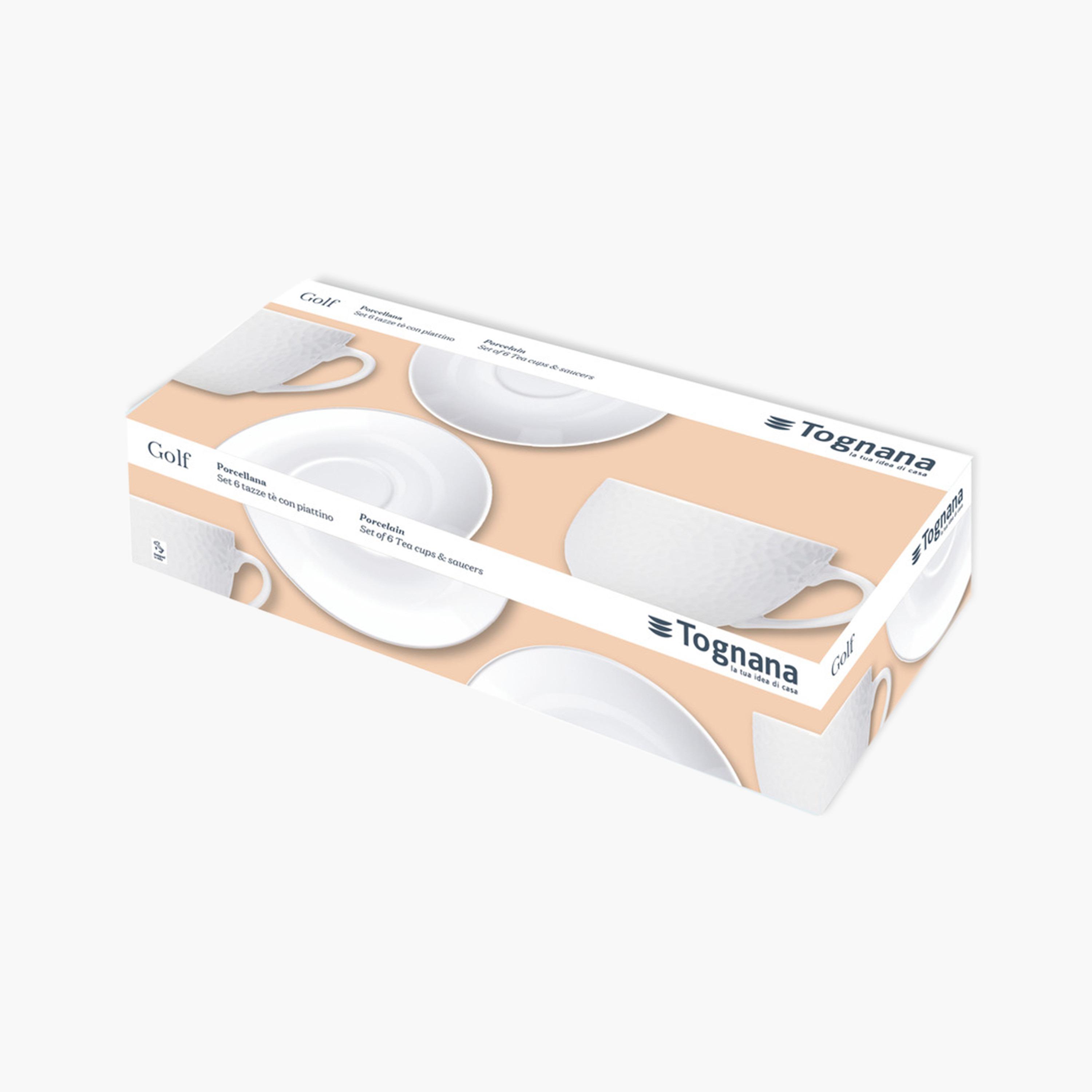 Porcelain 6-Piece Cup and Saucer Set - 200 ml-household-dining-teaandcoffee-teaandcoffeesets-image-2