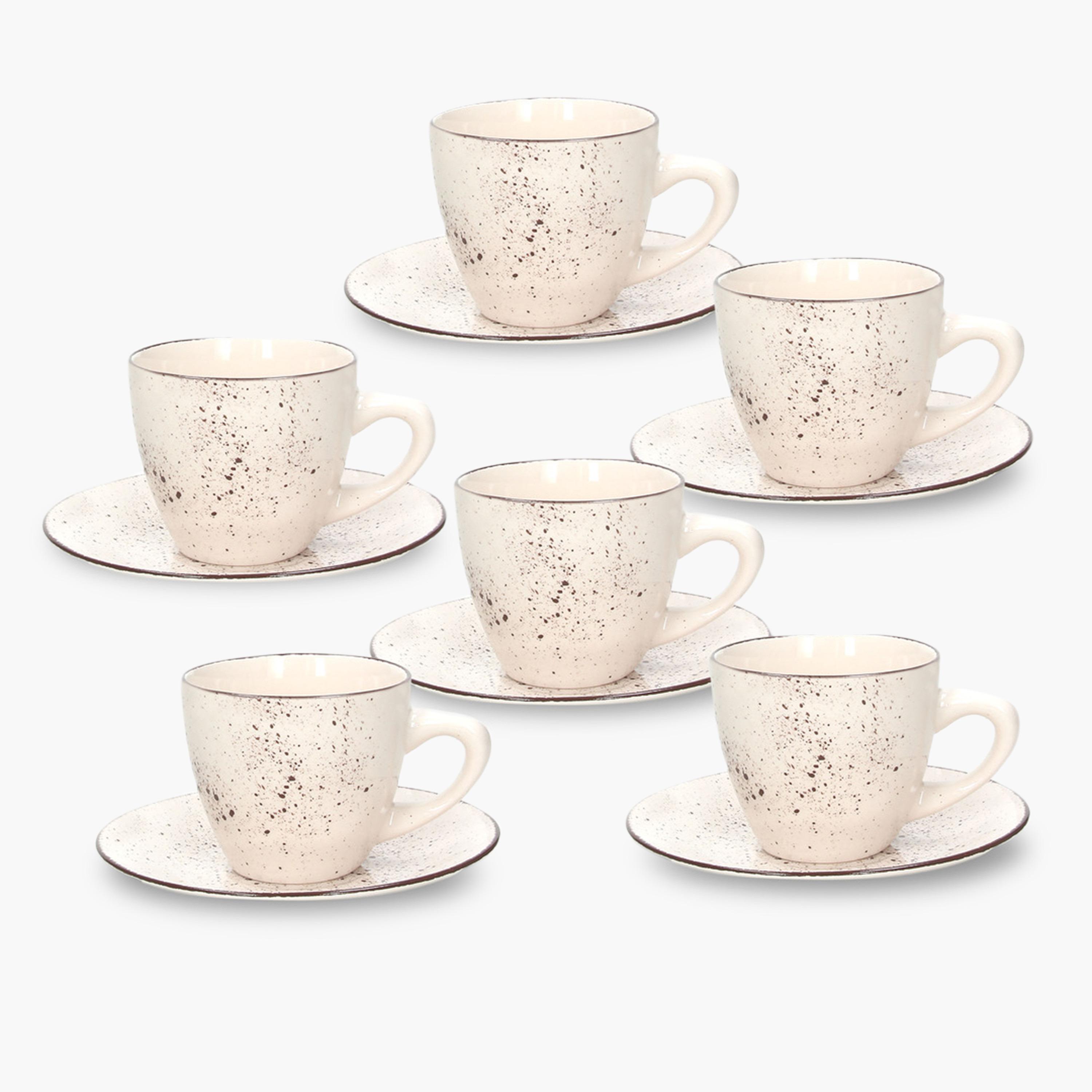 فناجين وصحون بورسلان بطبعات لويز ستاي من توجنانا - طقم من 6 أزواج-household-dining-teaandcoffee-teaandcoffeesets-image-1