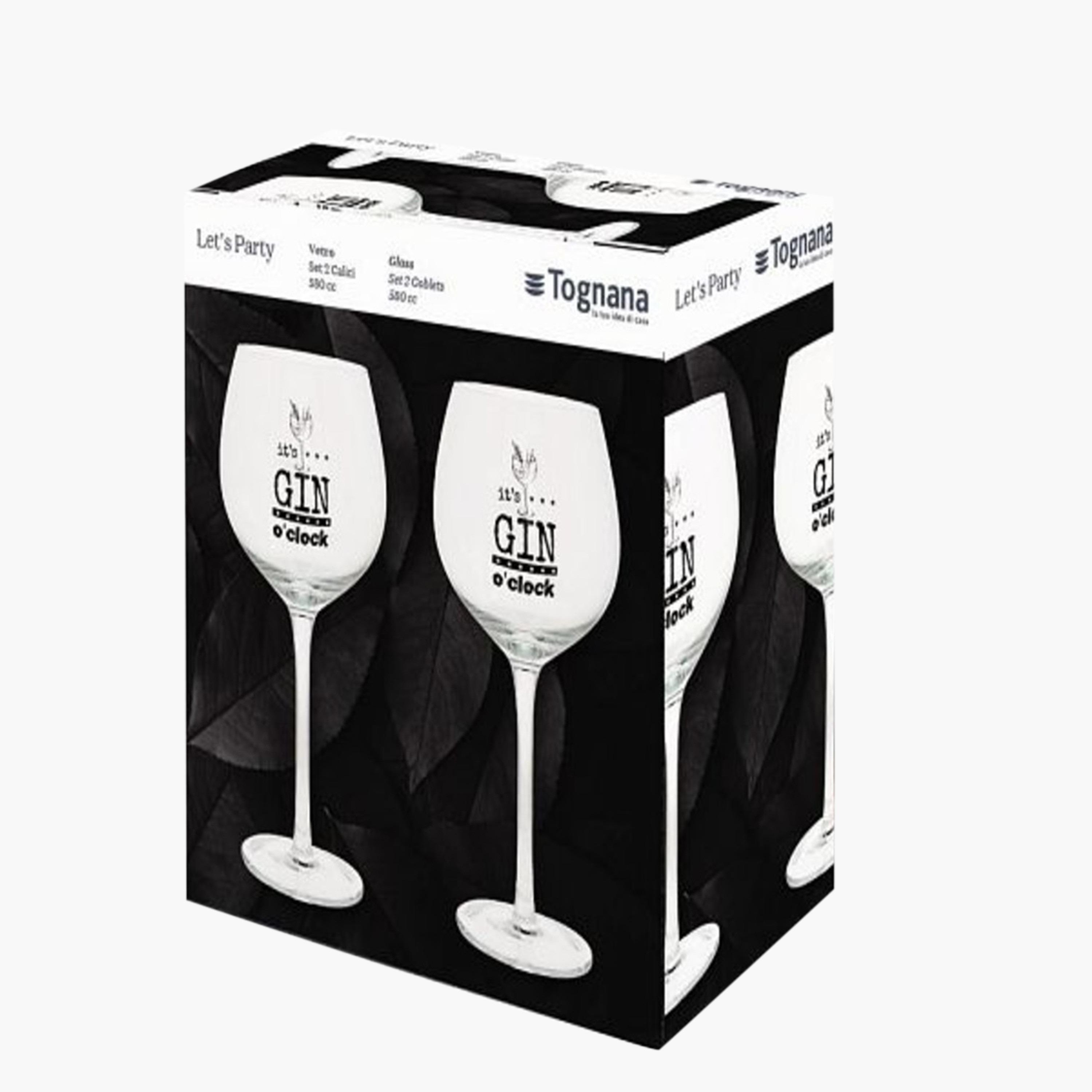 طقم كؤوس زجاج قطعتين ليتس بارتي من توجنانا - 420 مل-household-dining-glassware-stemware-image-2