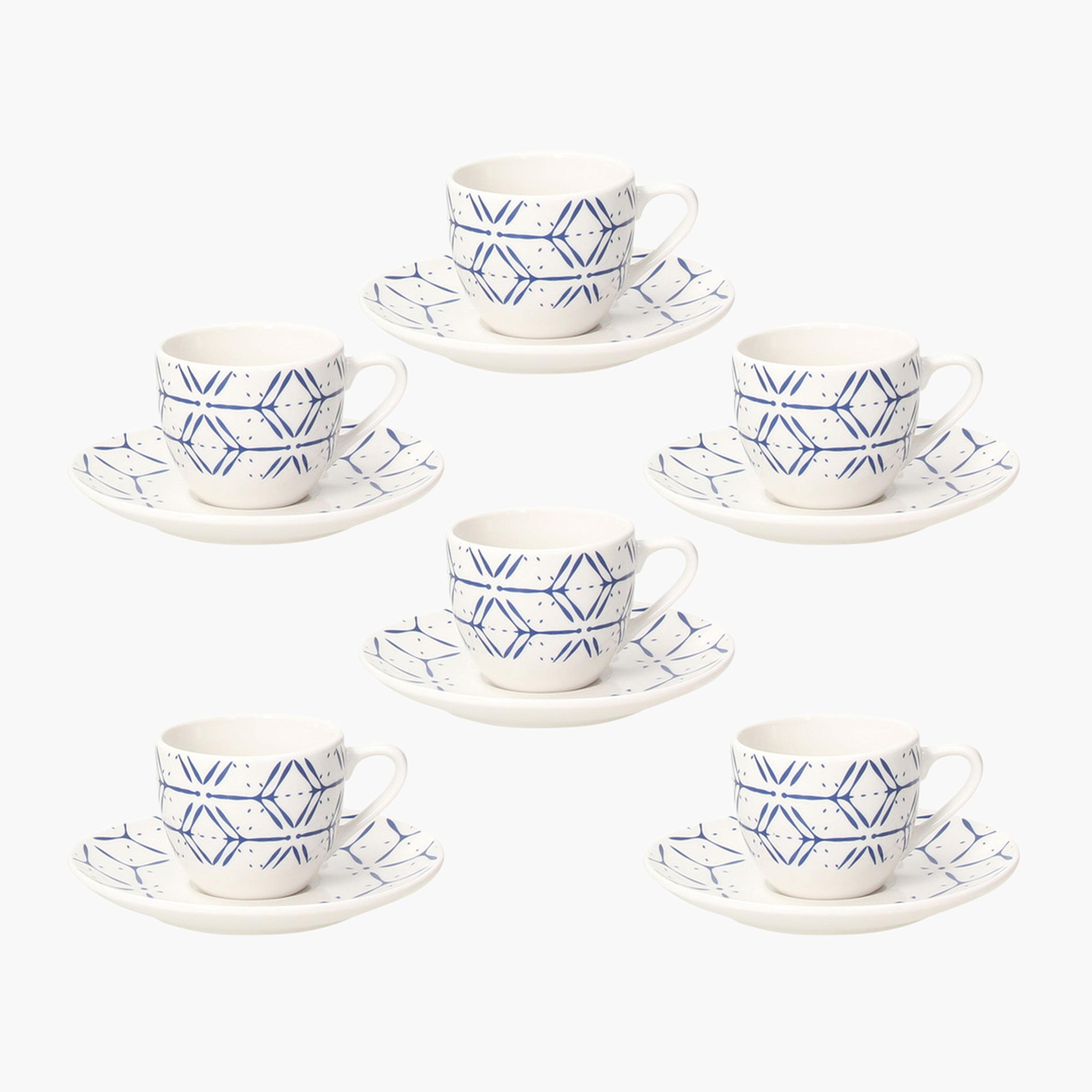 Printed 12-Piece Porcelain Cup and Saucer Set-household-dining-teaandcoffee-teaandcoffeesets-image-1