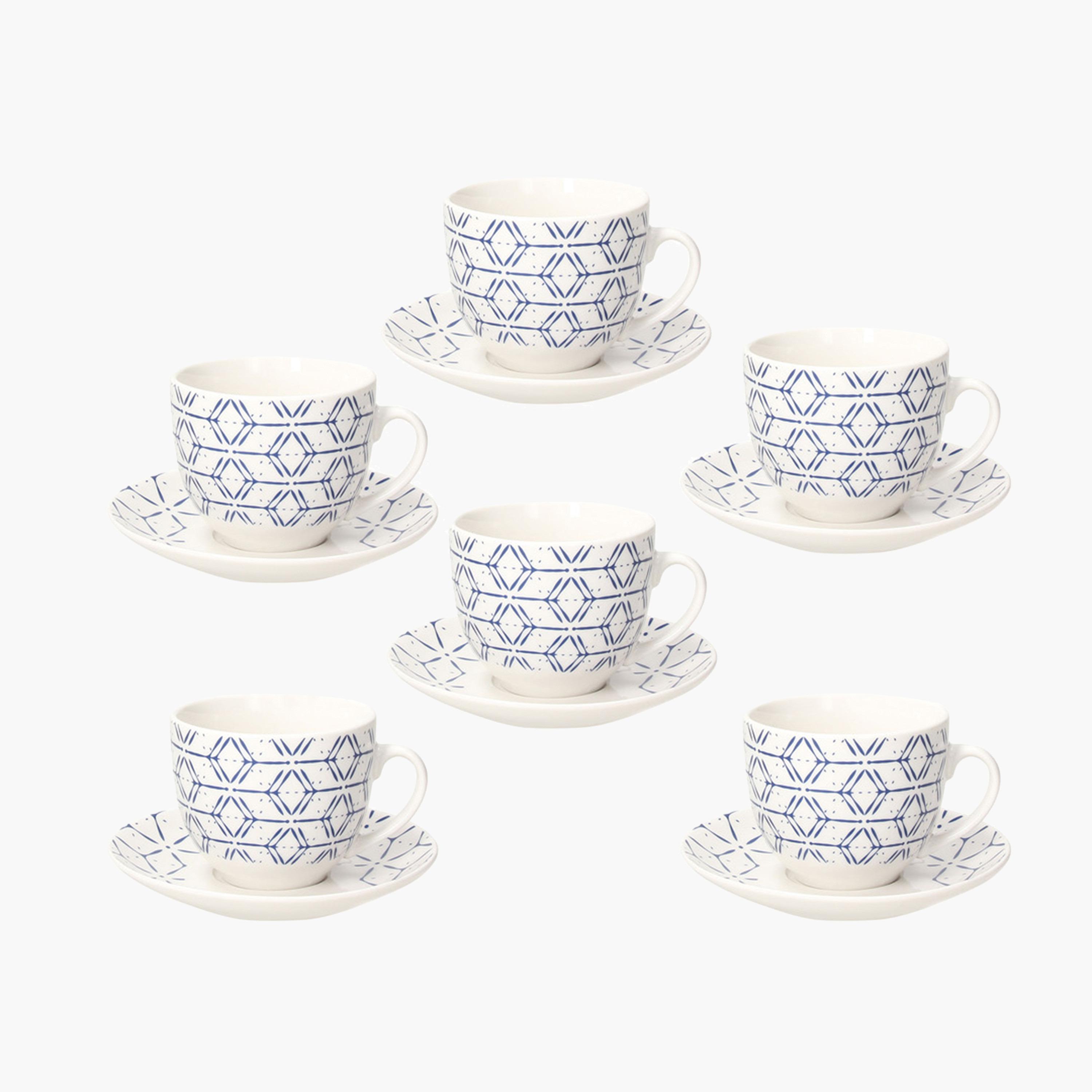 Printed 12-Piece Porcelain Cup and Saucer Set-household-dining-teaandcoffee-teaandcoffeesets-image-1