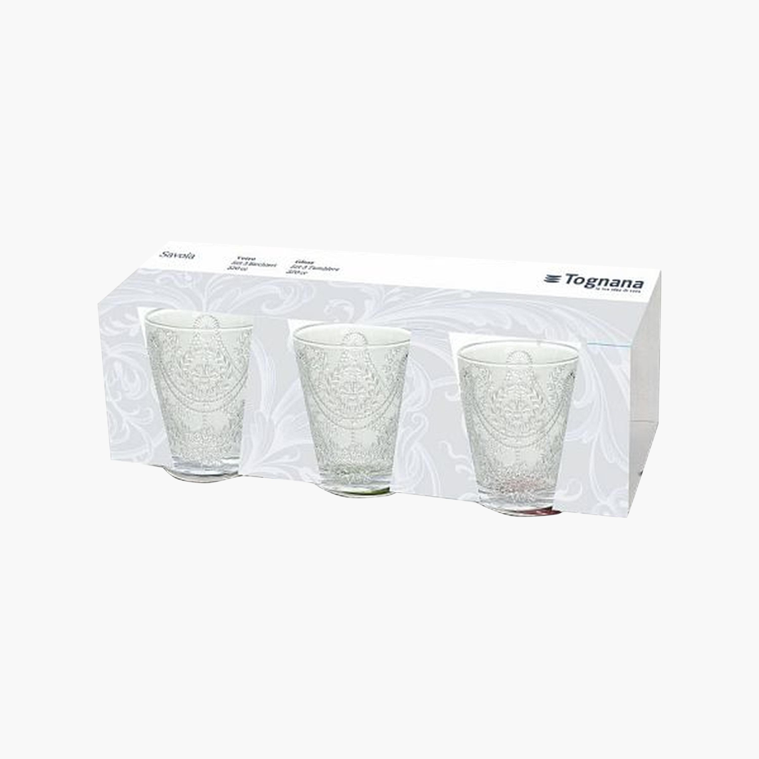Savoia Transparent Glass Tumbler - Set of 3-household-dining-glassware-drinkingglasses-image-1
