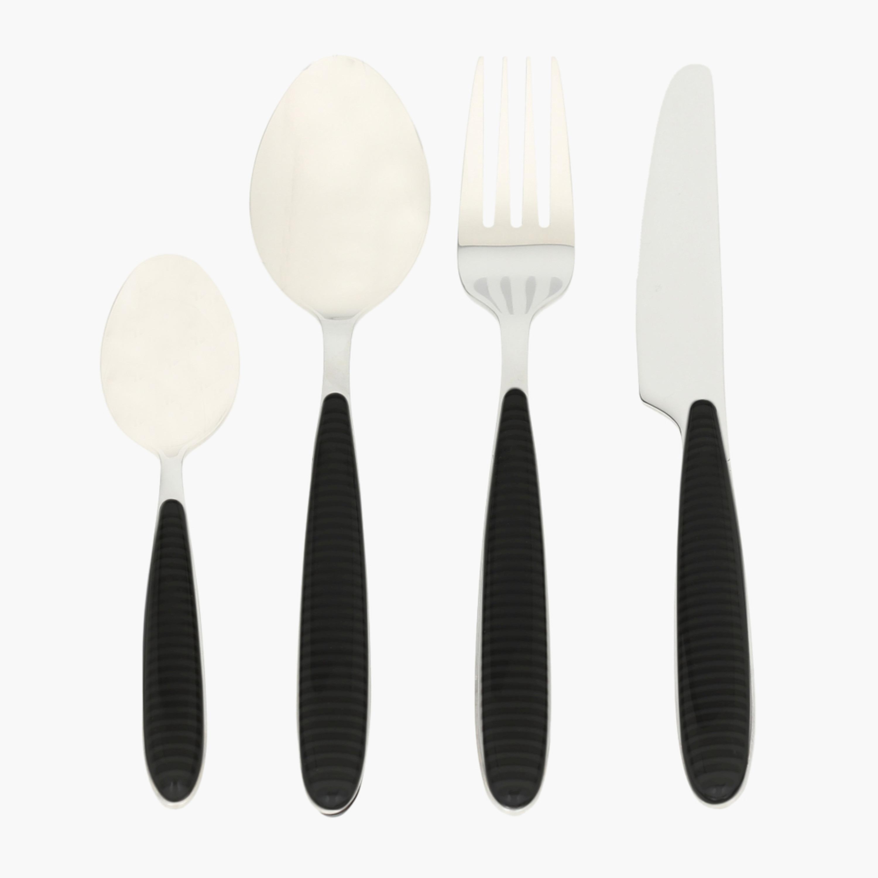 Grancuci Nero 24-Piece Stainless Steel Cutlery Set-household-dining-cutlery-cutlerysets-image-1