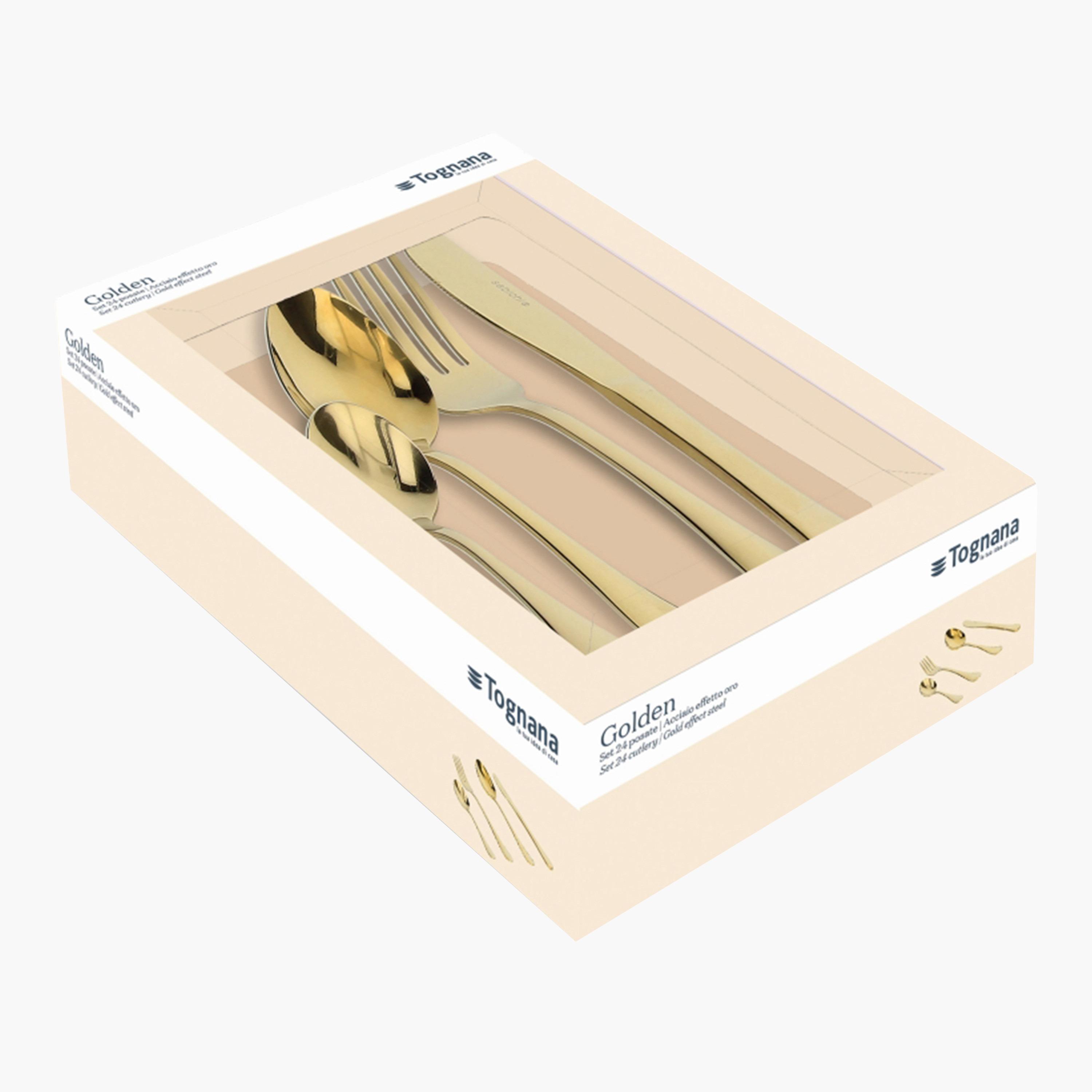 Antony Golden 24-Piece Stainless Steel Cutlery Set-household-dining-cutlery-cutlerysets-image-1