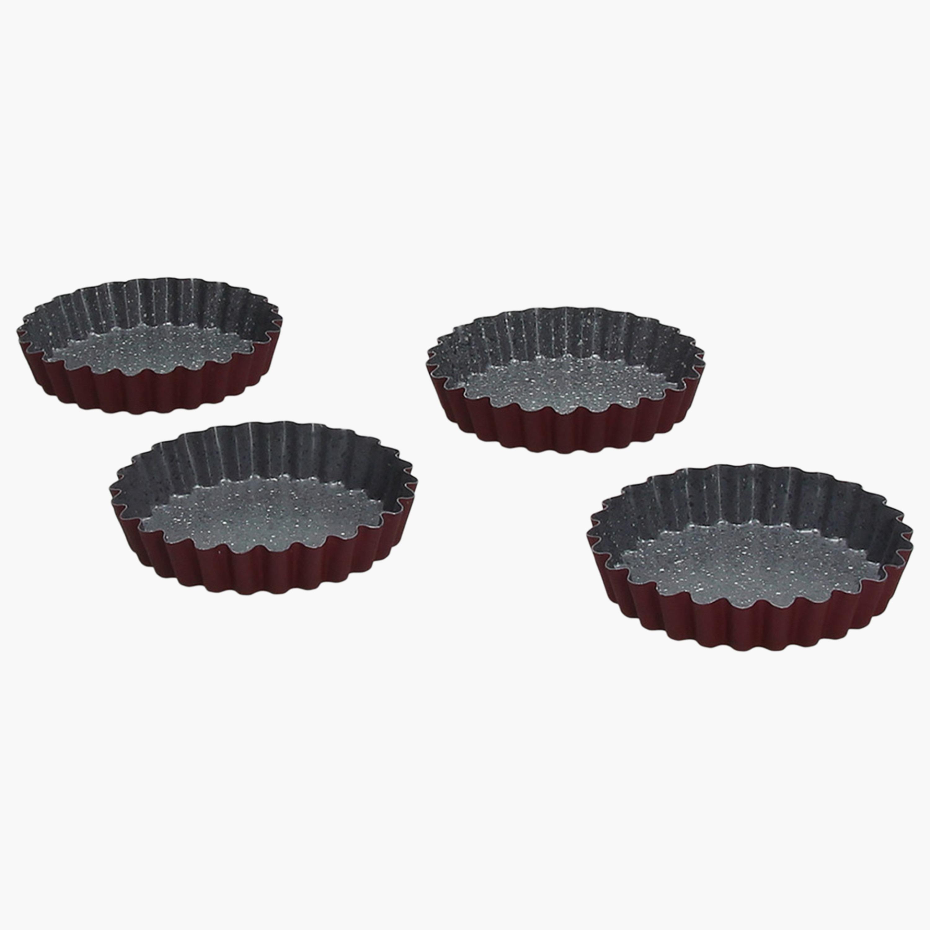 Sweet Cherry 4-Piece Carbon Steel Tart Mould Set-household-kitchen-bakeware-bakingpansandmoulds-image-1