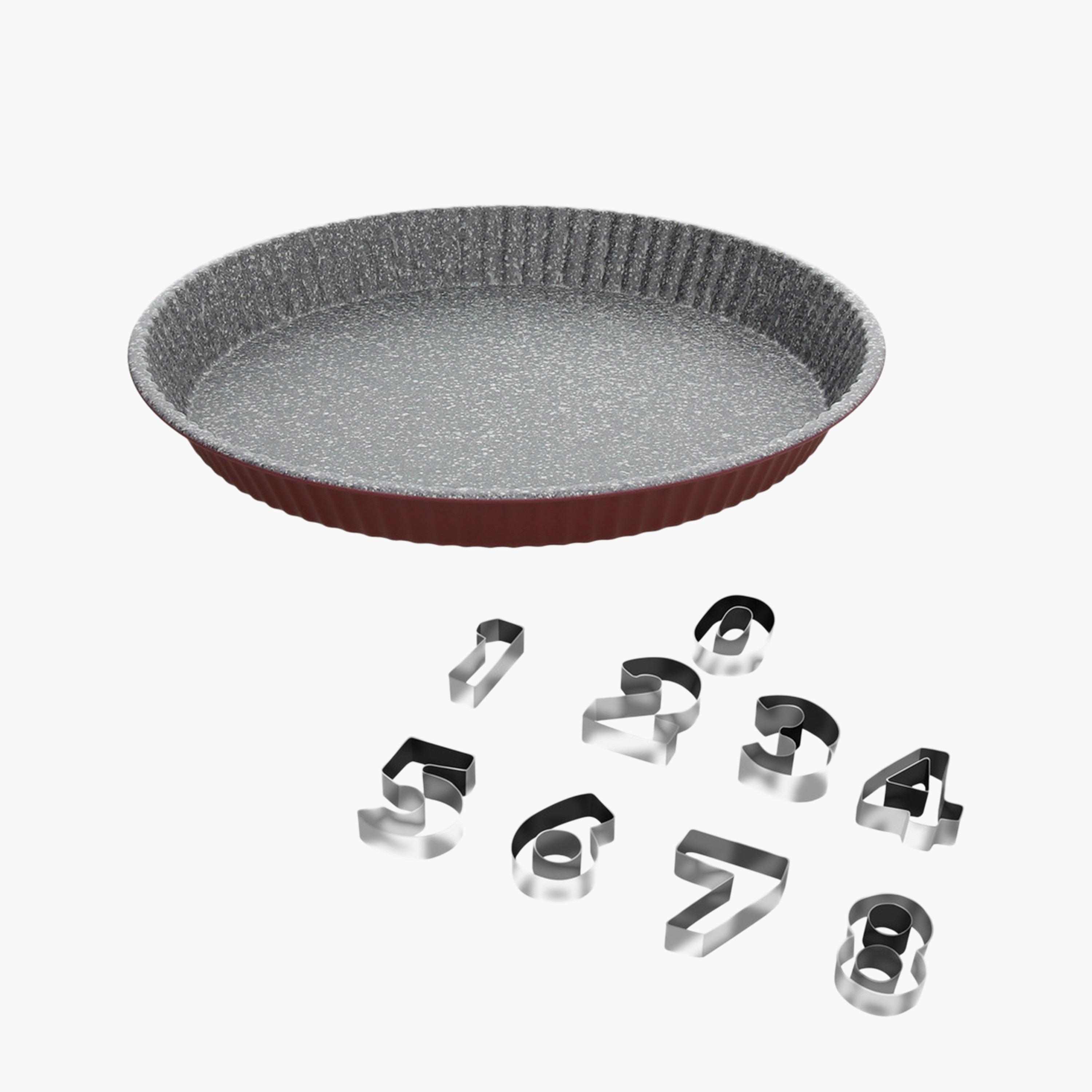 Sweet Cherry Carbon Steel Quiche Dish - 26 cms-household-kitchen-bakeware-bakingdishes-image-1