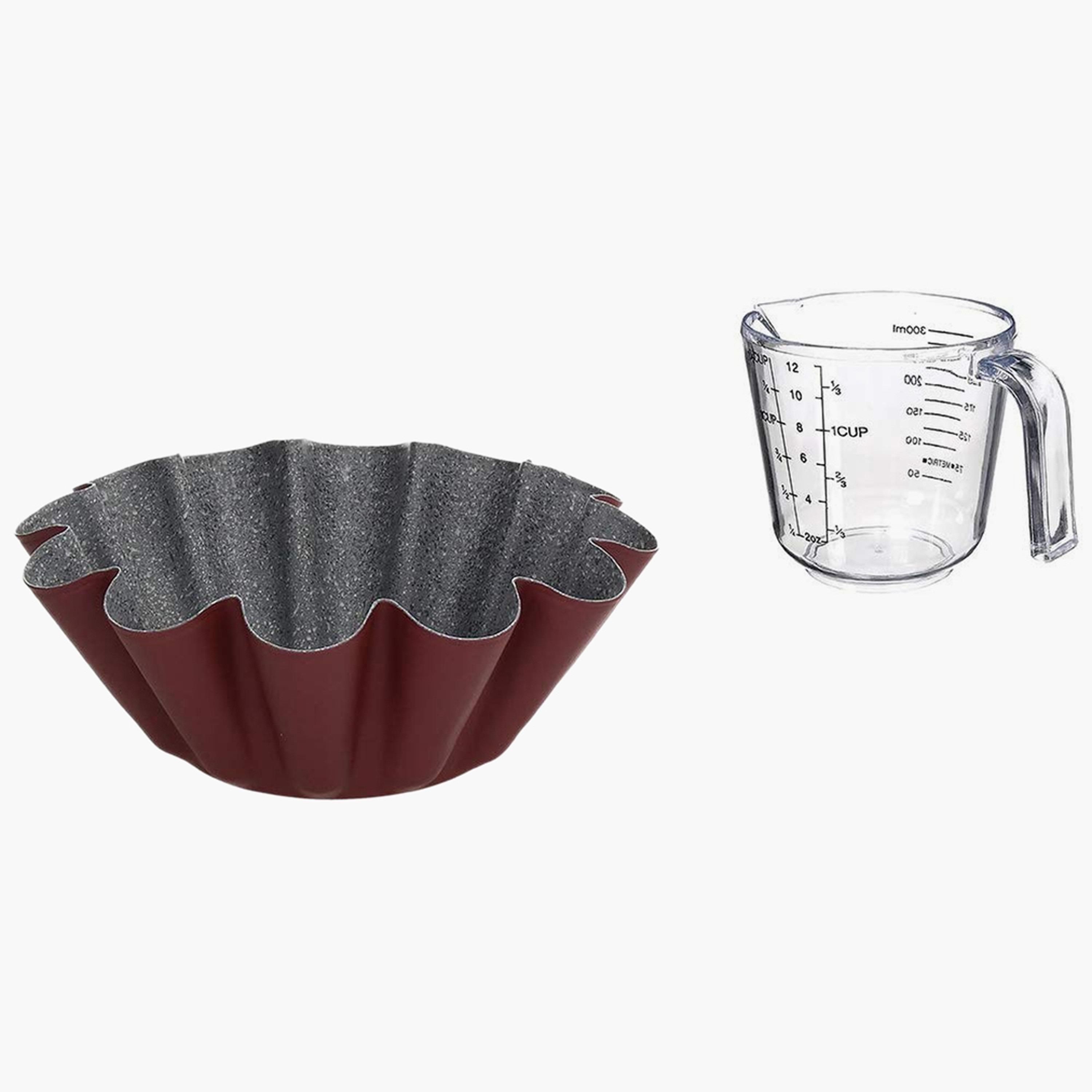 Carbon Steel Pudding Mould with Measuring Jug-household-kitchen-bakeware-bakingpansandmoulds-image-1