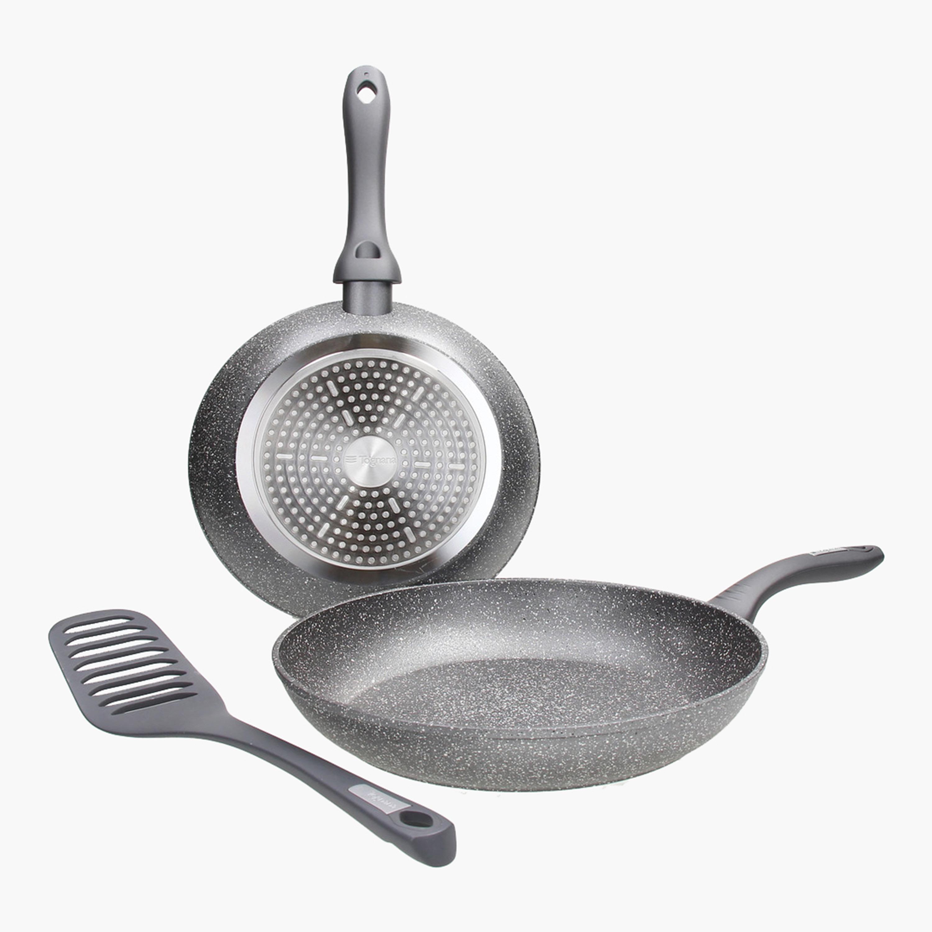 Aluminium 2-Piece Frying Pan Set with Spatula-household-kitchen-cookware-cookwareandsets-image-1