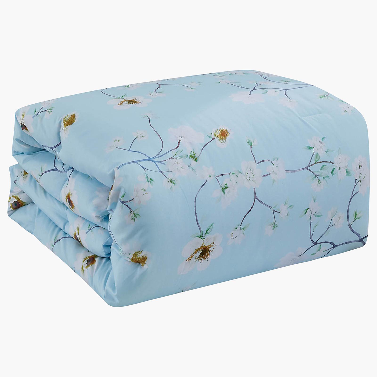 Bluebell 4-Piece Floral Print Microfiber King Comforter Set - 260x240 cms-household-bedding-comfortersandbedspreads-comforters-image-6