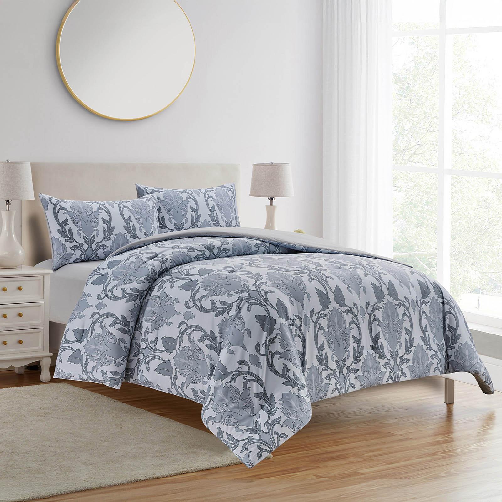 Anthony 4-Piece Printed Microfiber King Comforter Set - 260x240 cms-household-bedding-comfortersandbedspreads-comforters-image-1