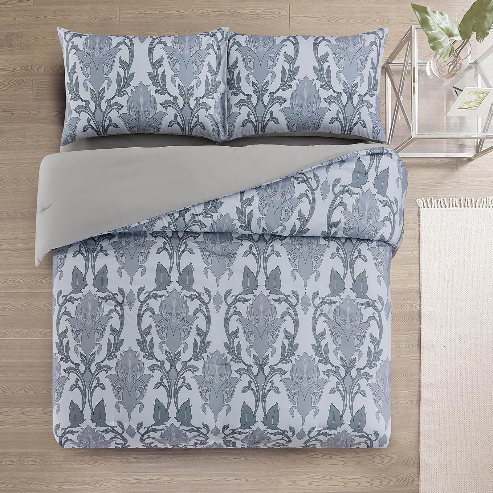 Anthony 4-Piece Printed Microfiber King Comforter Set - 260x240 cms-household-bedding-comfortersandbedspreads-comforters-image-2