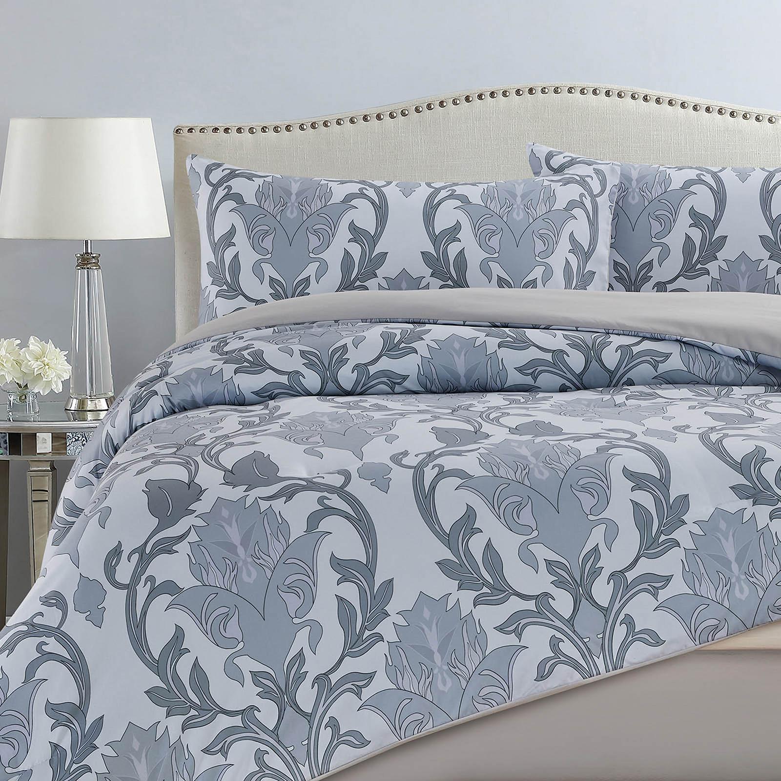 Anthony 4-Piece Printed Microfiber King Comforter Set - 260x240 cms-household-bedding-comfortersandbedspreads-comforters-image-3