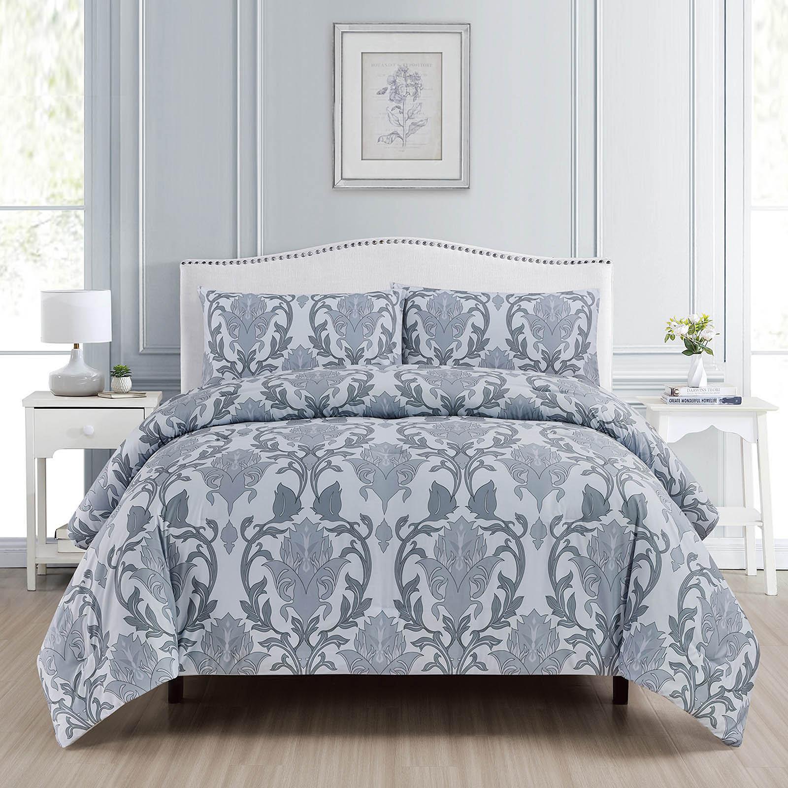 Anthony 4-Piece Printed Microfiber King Comforter Set - 260x240 cms-household-bedding-comfortersandbedspreads-comforters-image-5