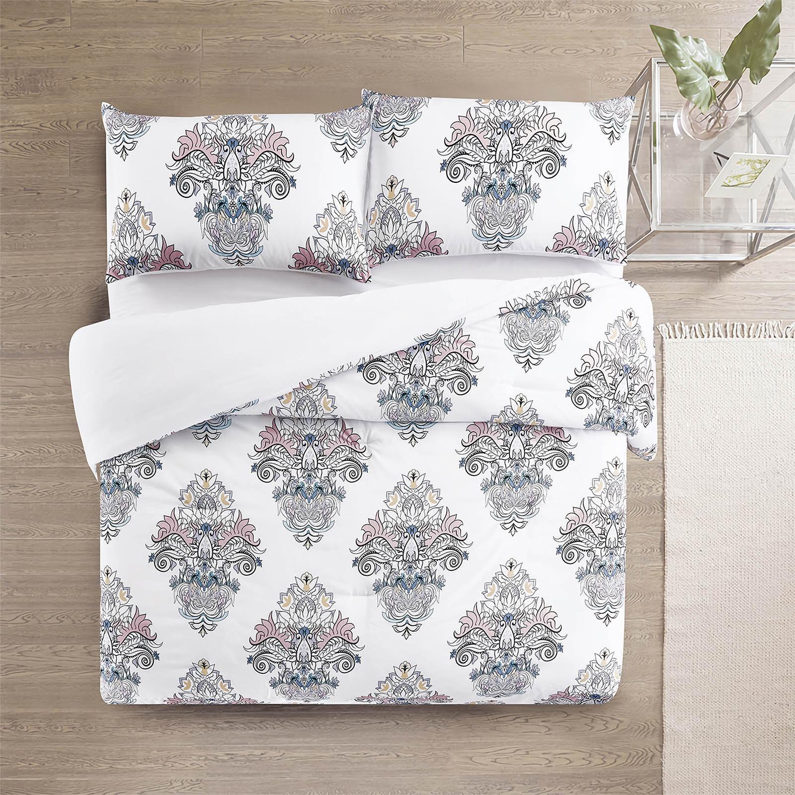 Rudy 4-Piece Printed Microfiber King Comforter Set - 260x240 cms-household-bedding-comfortersandbedspreads-comforters-image-2