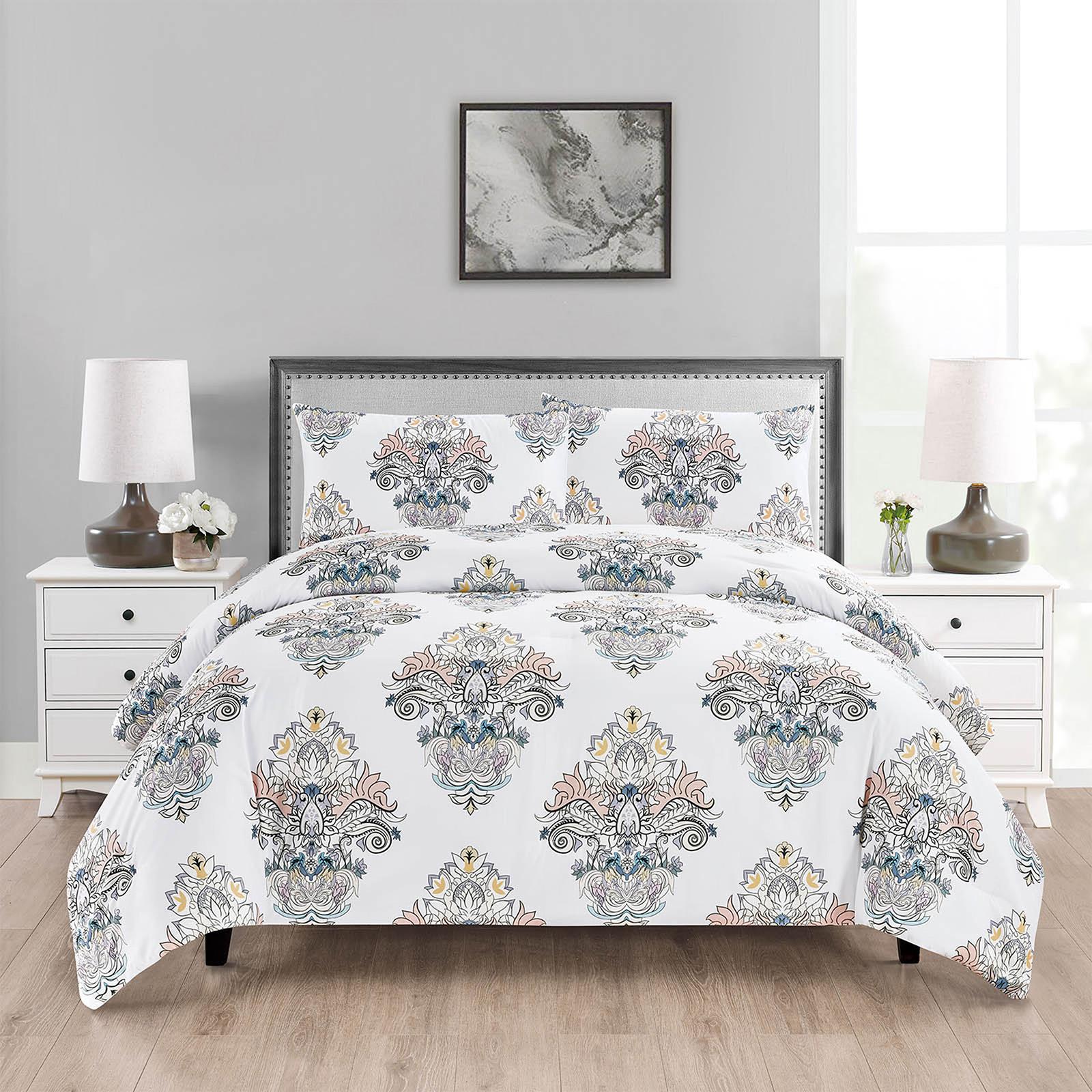 Rudy 4-Piece Printed Microfiber King Comforter Set - 260x240 cms-household-bedding-comfortersandbedspreads-comforters-image-5
