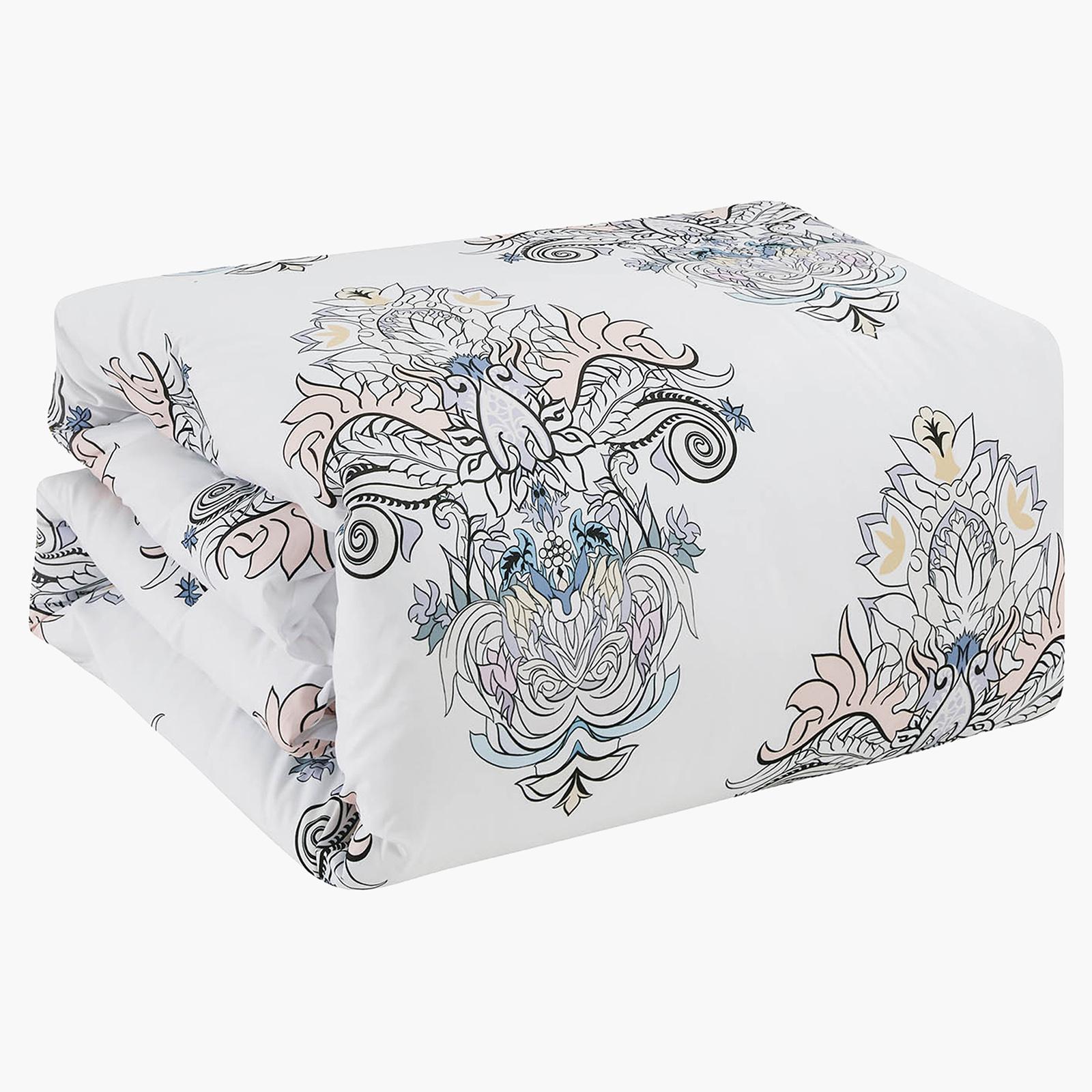 Rudy 4-Piece Printed Microfiber King Comforter Set - 260x240 cms-household-bedding-comfortersandbedspreads-comforters-image-6