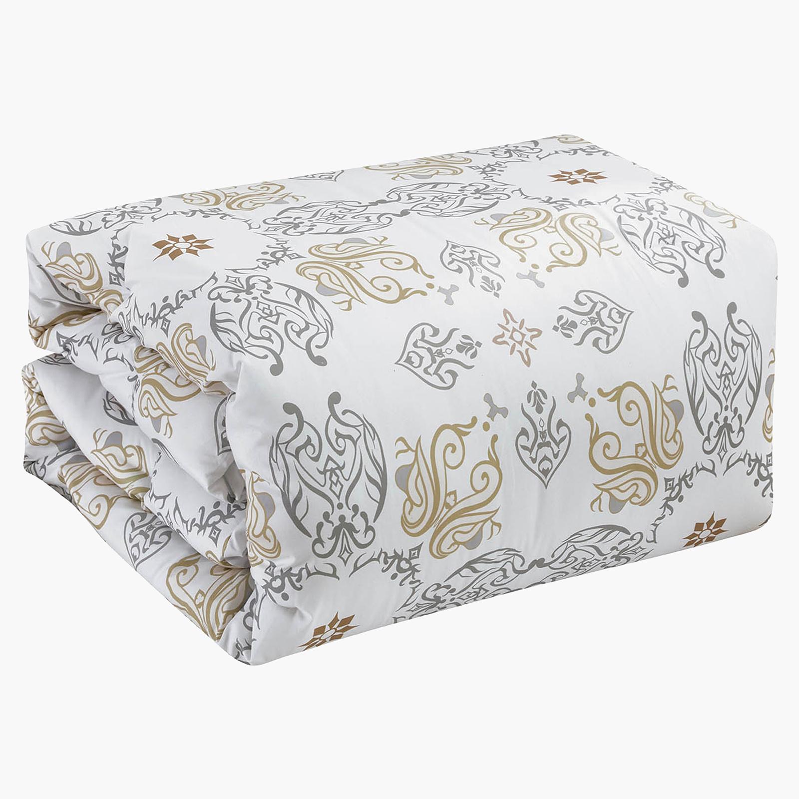 Viola 4-Piece Printed Microfiber King Comforter Set - 260x240 cms-household-bedding-comfortersandbedspreads-comforters-image-6