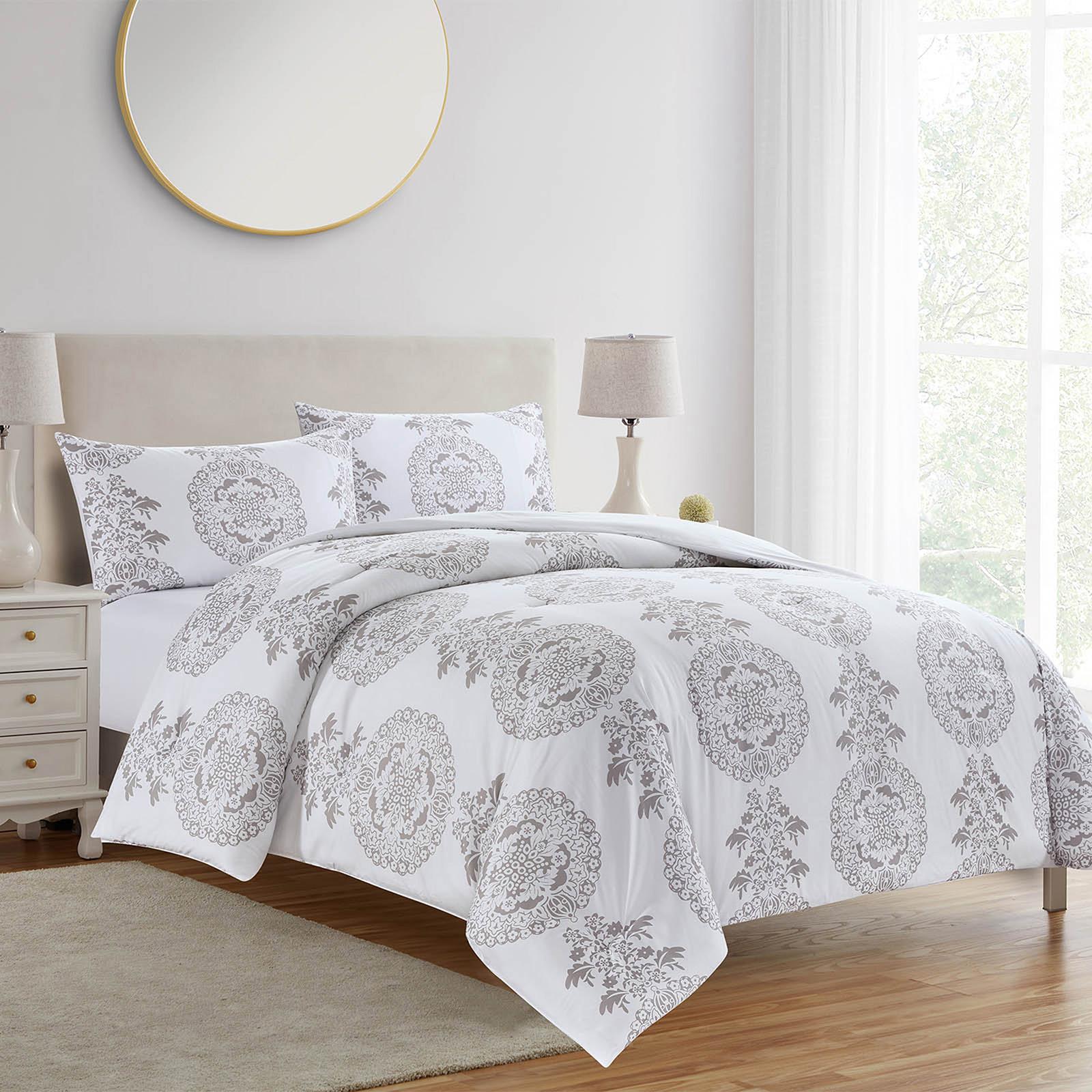 Larry 4-Piece Printed Microfiber King Comforter Set - 260x240 cms-household-bedding-comfortersandbedspreads-comforters-image-1
