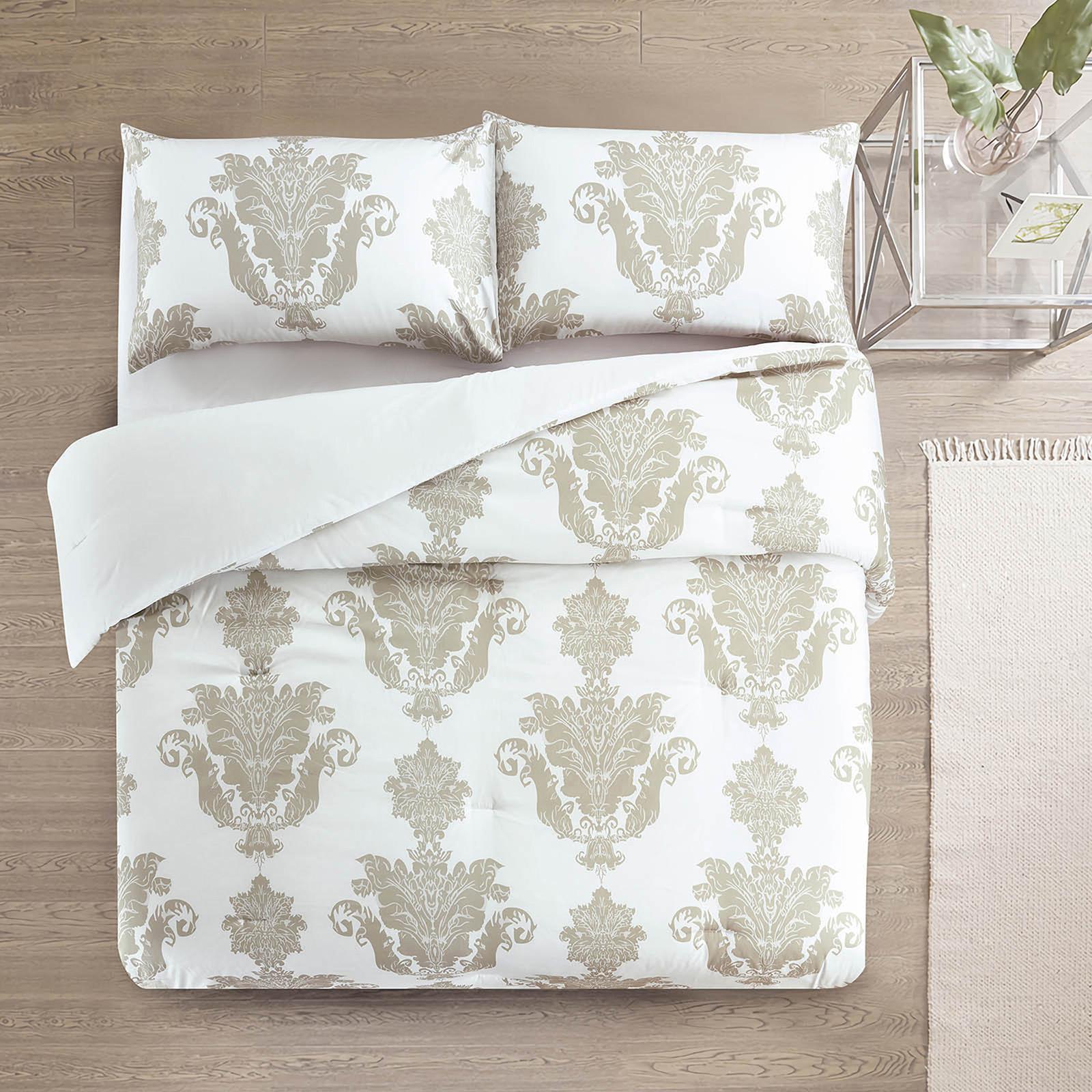 Lazio 4-Piece Printed Microfiber King Comforter Set - 260x240 cms-household-bedding-comfortersandbedspreads-comforters-image-2