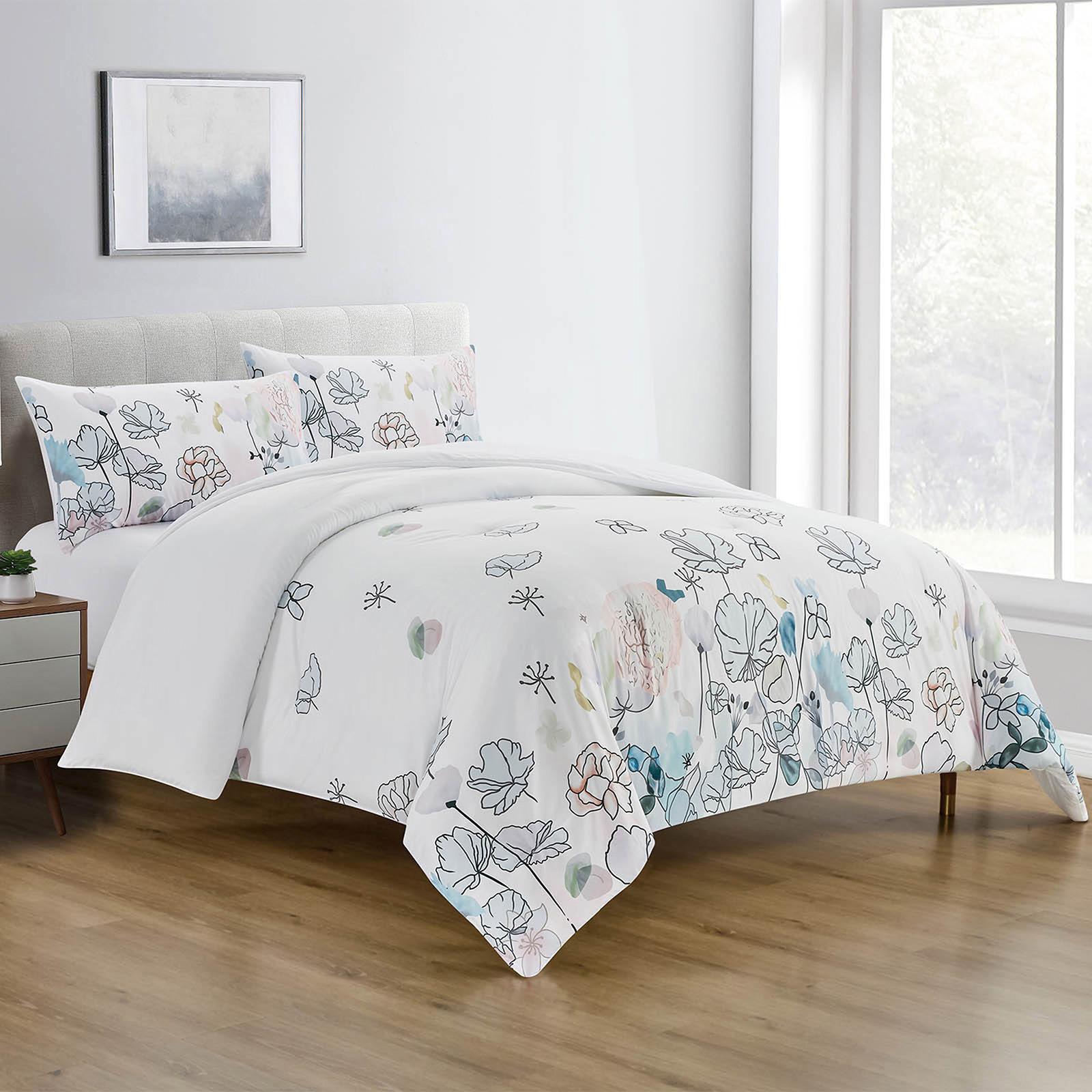 Spal 4-Piece Printed Microfiber King Comforter Set - 260x240 cms-household-bedding-comfortersandbedspreads-comforters-image-1