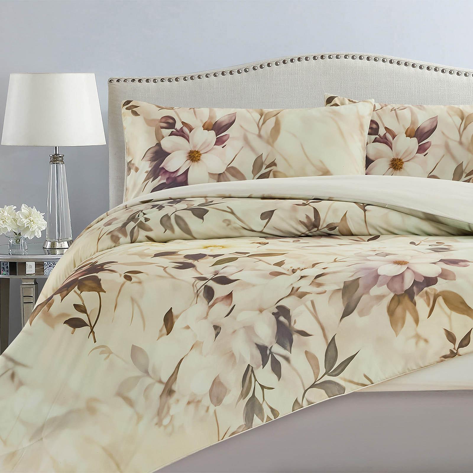 New Boy 4-Piece Floral Print Microfiber King Comforter Set - 260x240 cms-household-bedding-comfortersandbedspreads-comforters-image-3