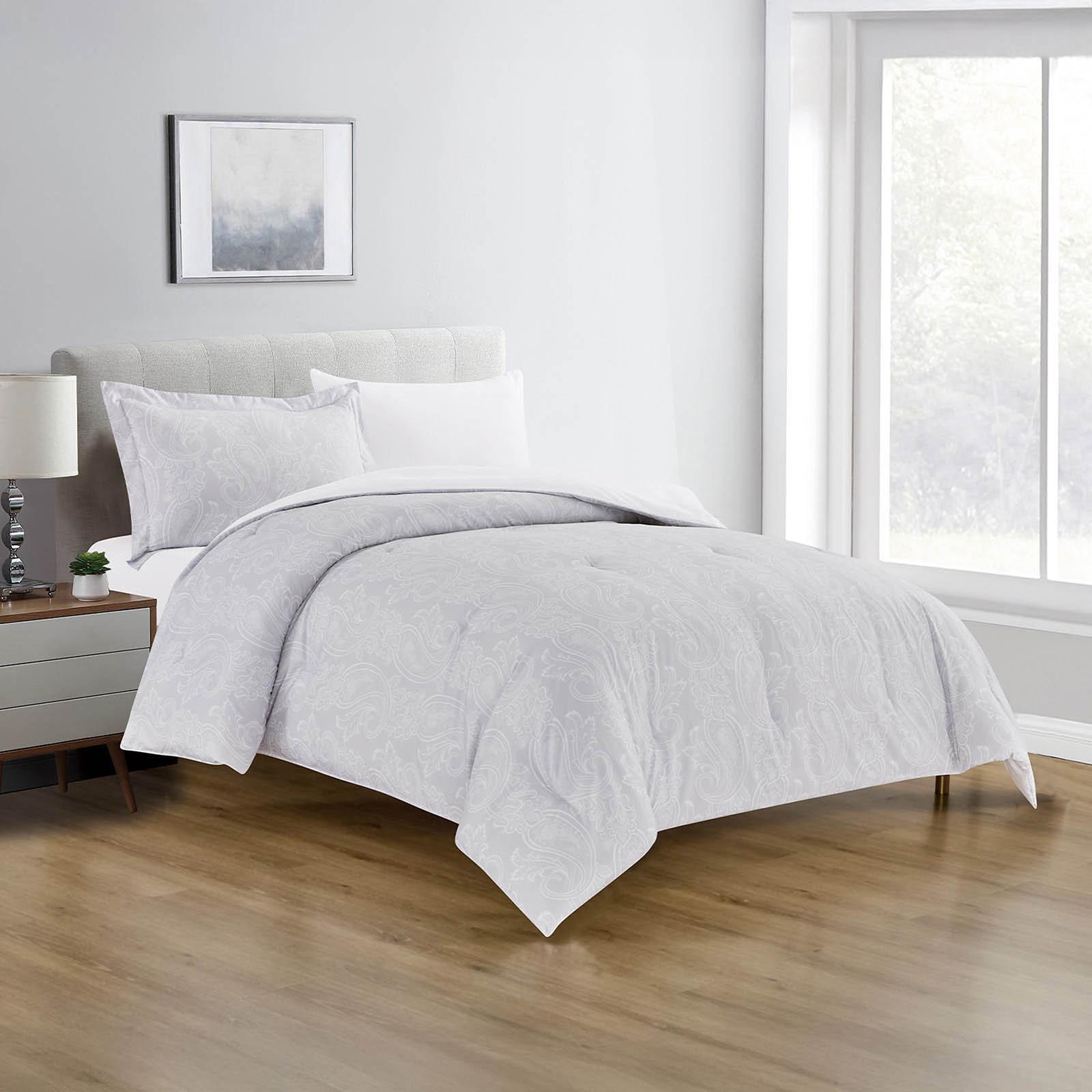 Tulip 4-Piece Printed Microfiber Queen Comforter Set - 240x190 cms-household-bedding-comfortersandbedspreads-comforters-image-1