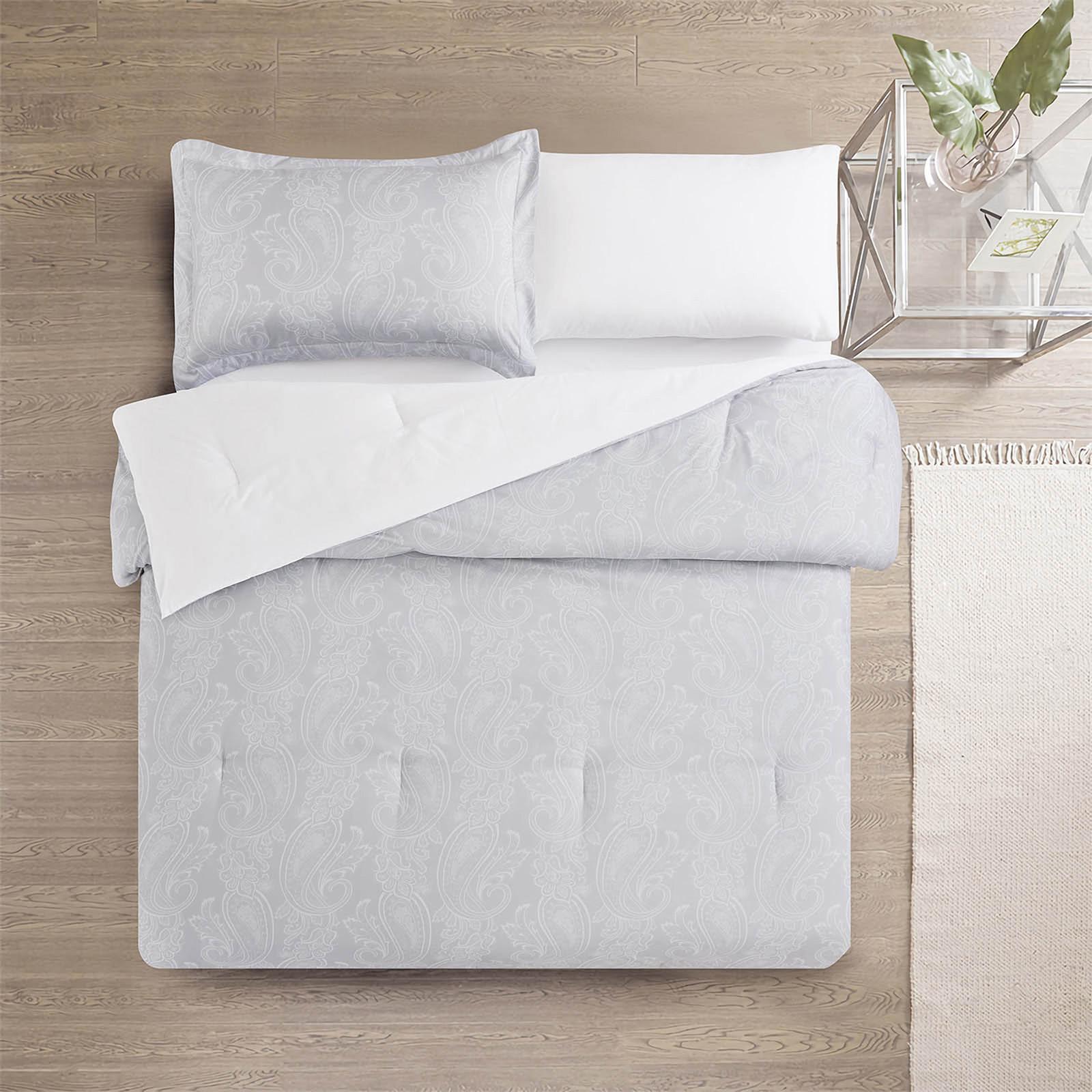 Tulip 4-Piece Printed Microfiber Queen Comforter Set - 240x190 cms-household-bedding-comfortersandbedspreads-comforters-image-2