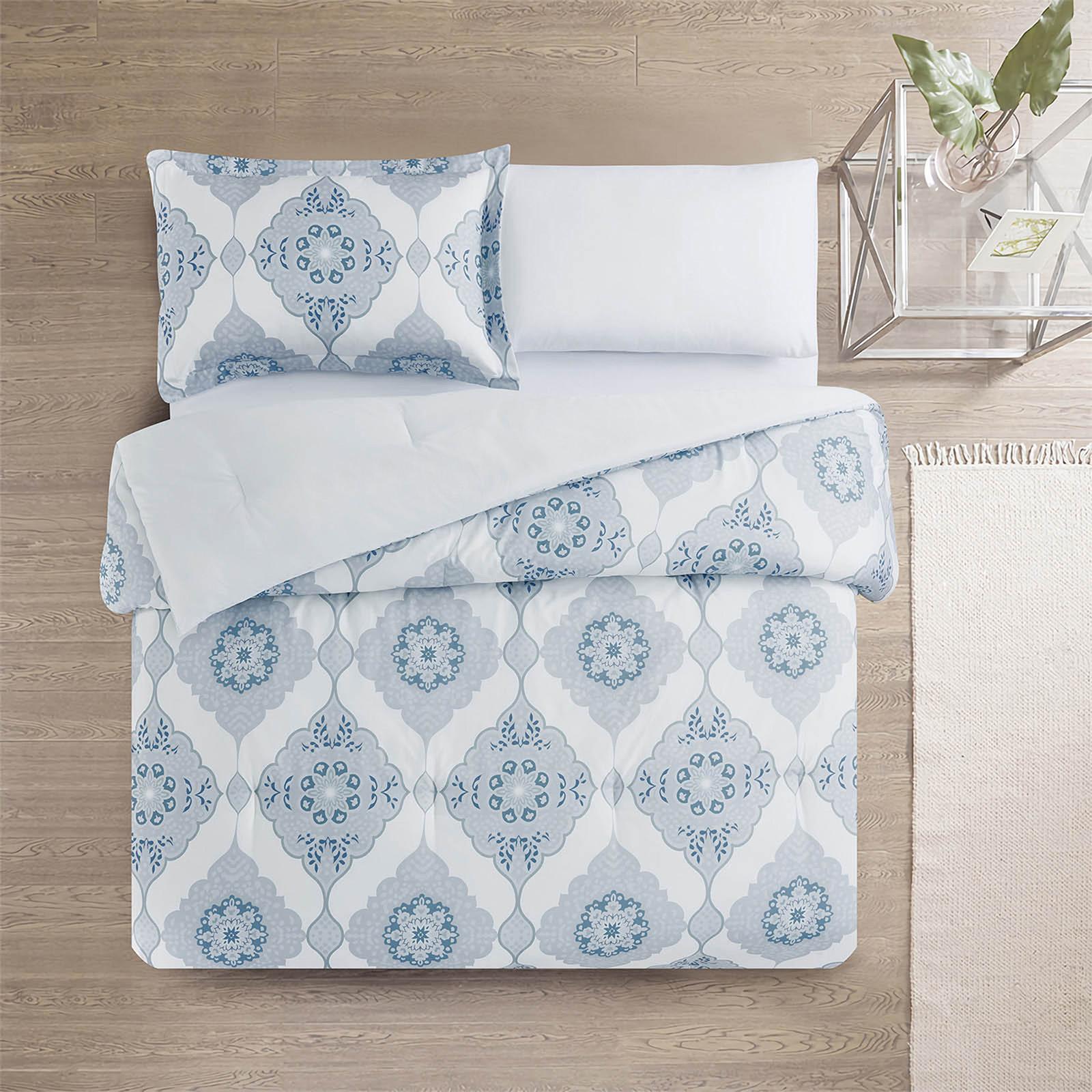 Siro 4-Piece Printed Microfiber Queen Comforter Set - 240x190 cms-household-bedding-comfortersandbedspreads-comforters-image-2