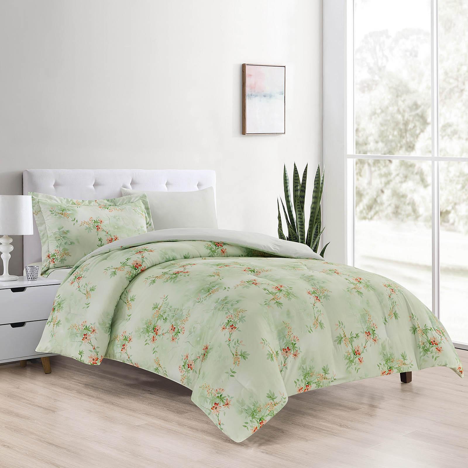 Billy 4-Piece Printed Microfiber Queen Comforter Set - 240x190 cms-household-bedding-comfortersandbedspreads-comforters-image-1