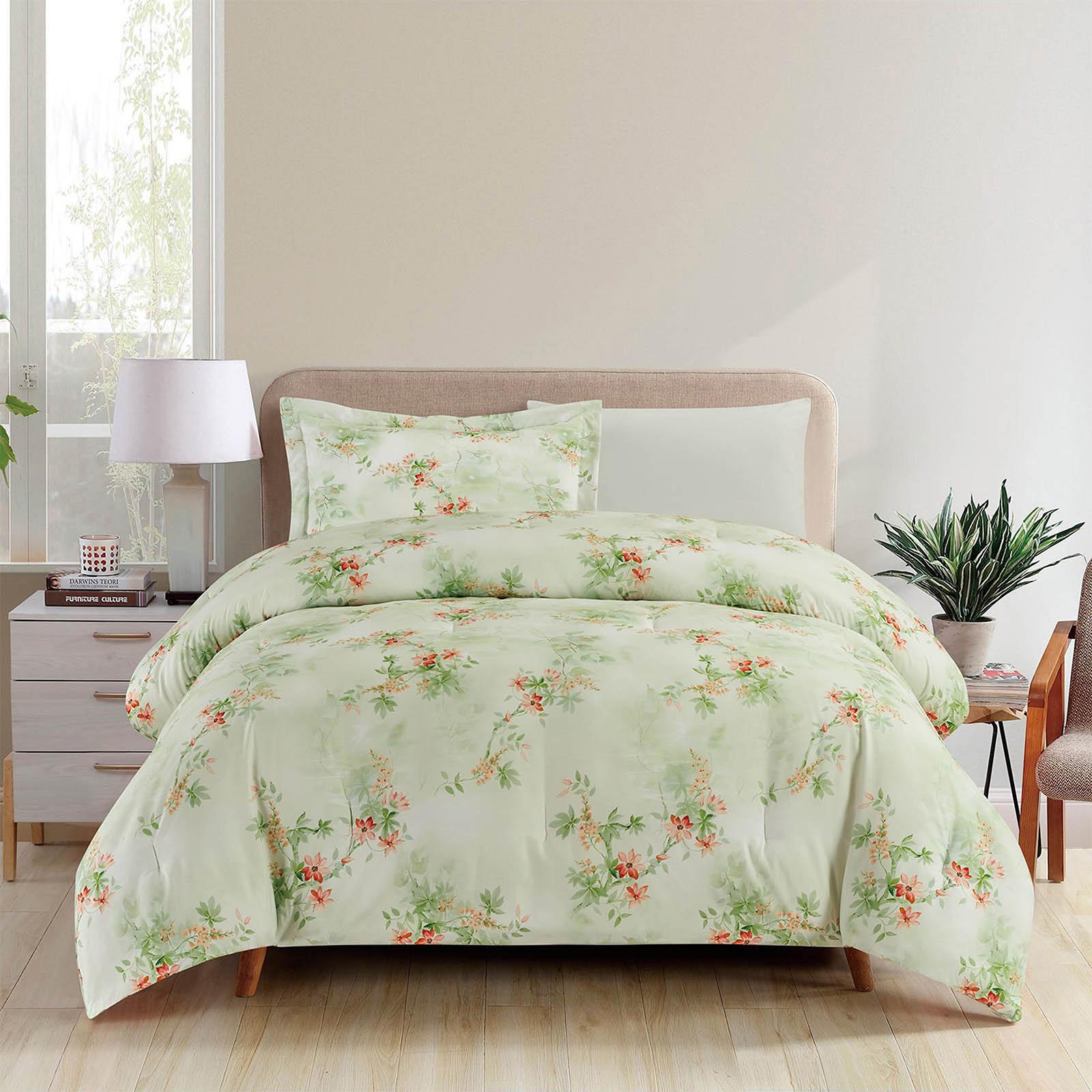 Billy 4-Piece Printed Microfiber Queen Comforter Set - 240x190 cms-household-bedding-comfortersandbedspreads-comforters-image-5