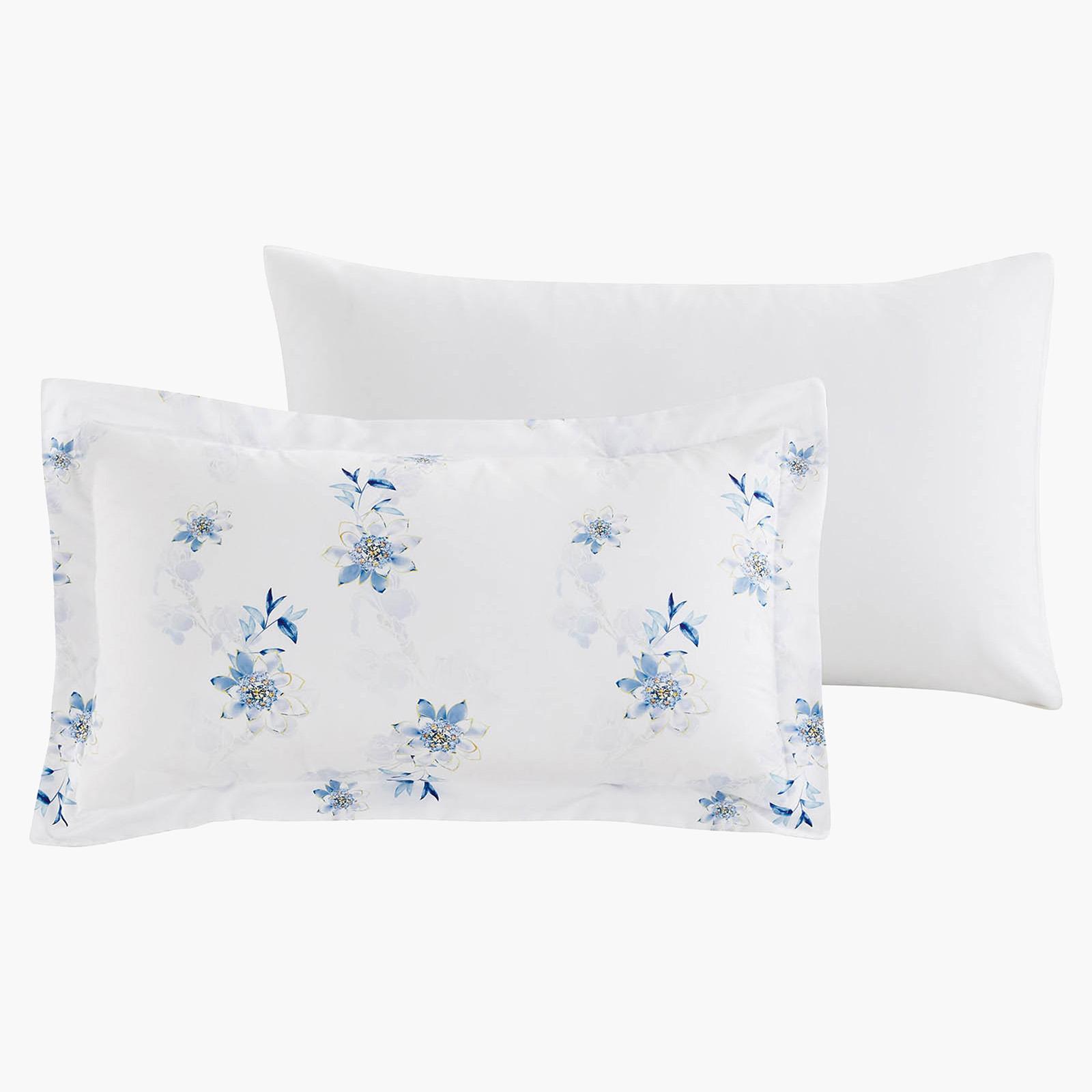Melika 4-Piece Floral Print Microfiber Queen Comforter Set - 240x190 cms-household-bedding-comfortersandbedspreads-comforters-image-4