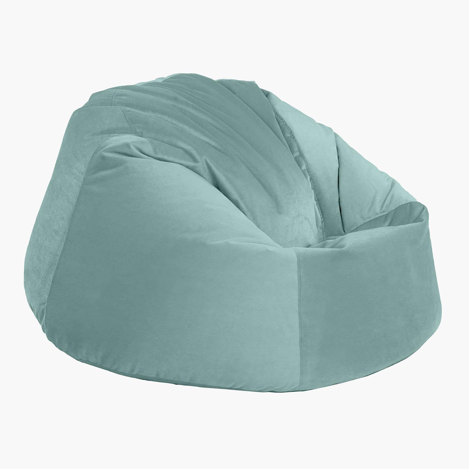 Niklas Velvet Bean Bag Chair - Small-furniture-sofaandseating-ottomansbeanbagsandpoufs-image-2