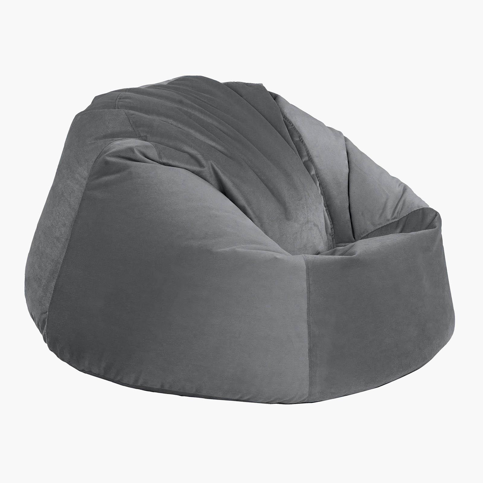 Niklas Velvet Bean Bag Chair - Small-furniture-sofaandseating-ottomansbeanbagsandpoufs-image-2