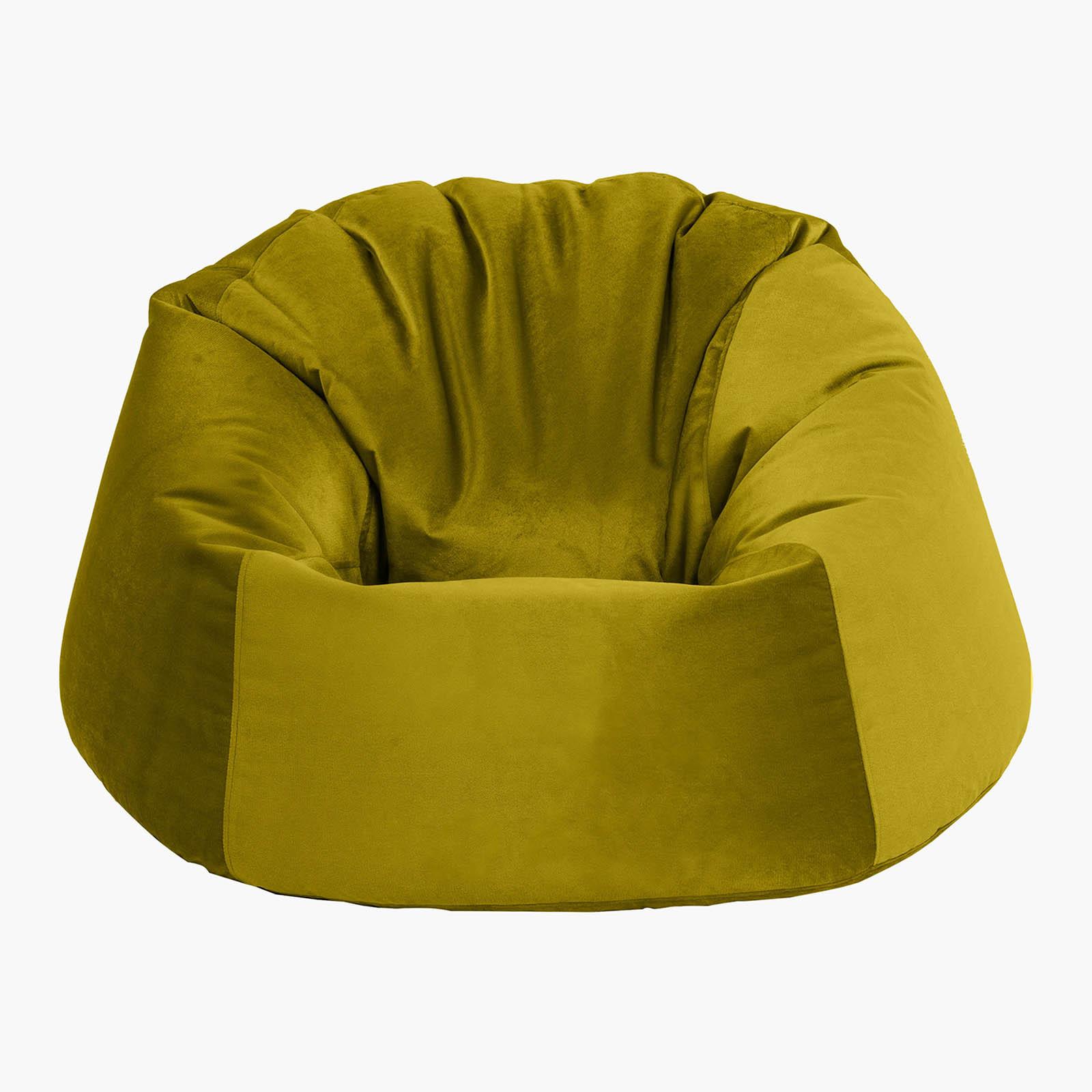 Niklas Velvet Bean Bag Chair - Small-furniture-sofaandseating-ottomansbeanbagsandpoufs-image-2