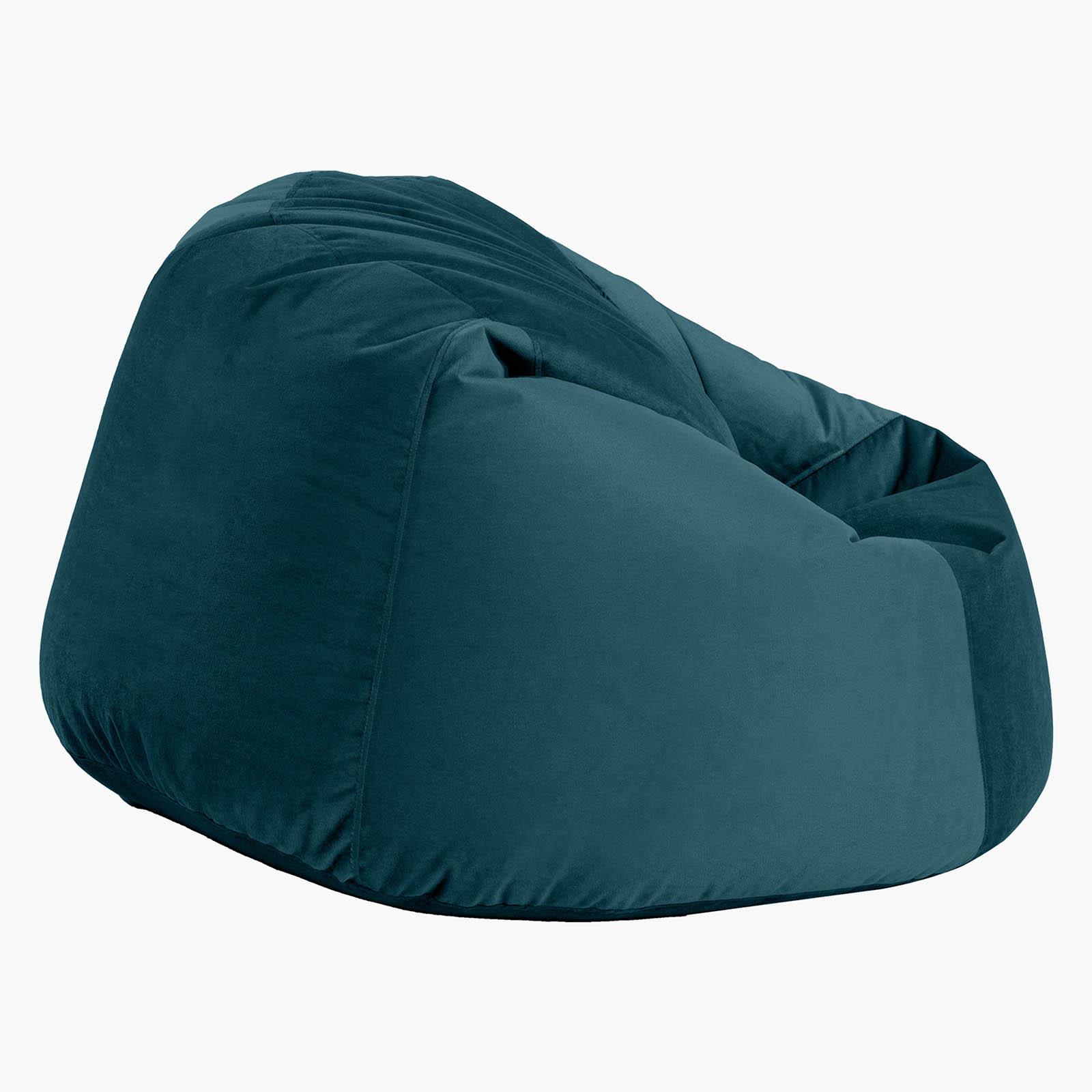 Niklas Velvet Bean Bag Chair - Small-furniture-sofaandseating-ottomansbeanbagsandpoufs-image-3
